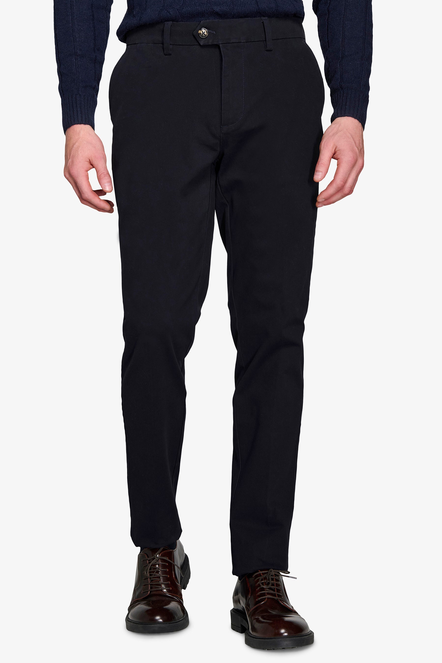 Pantaloni chino gabardina blu