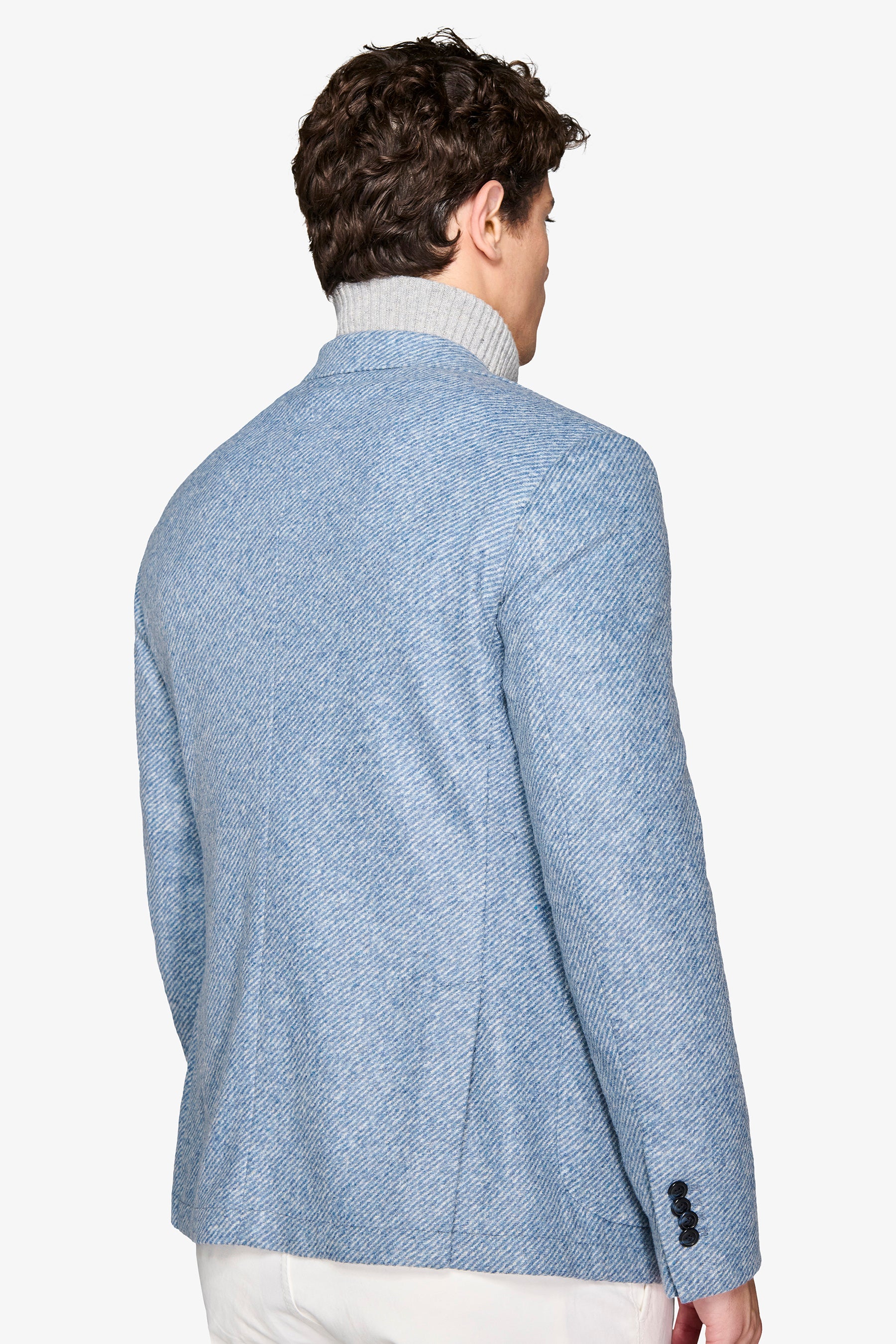 Giacca jersey diagonale celeste-Dan John