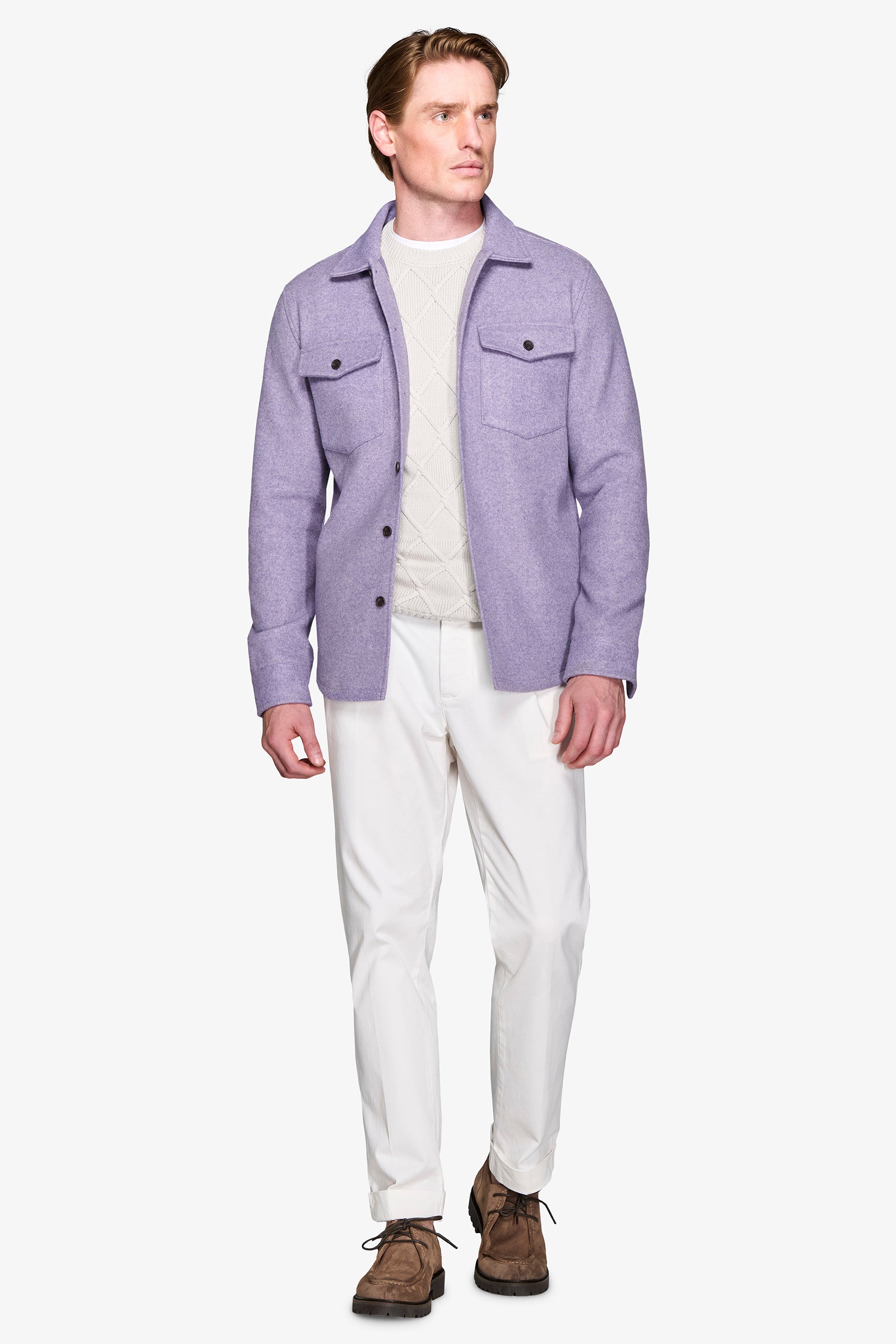 Overshirt flanella viola-Dan John