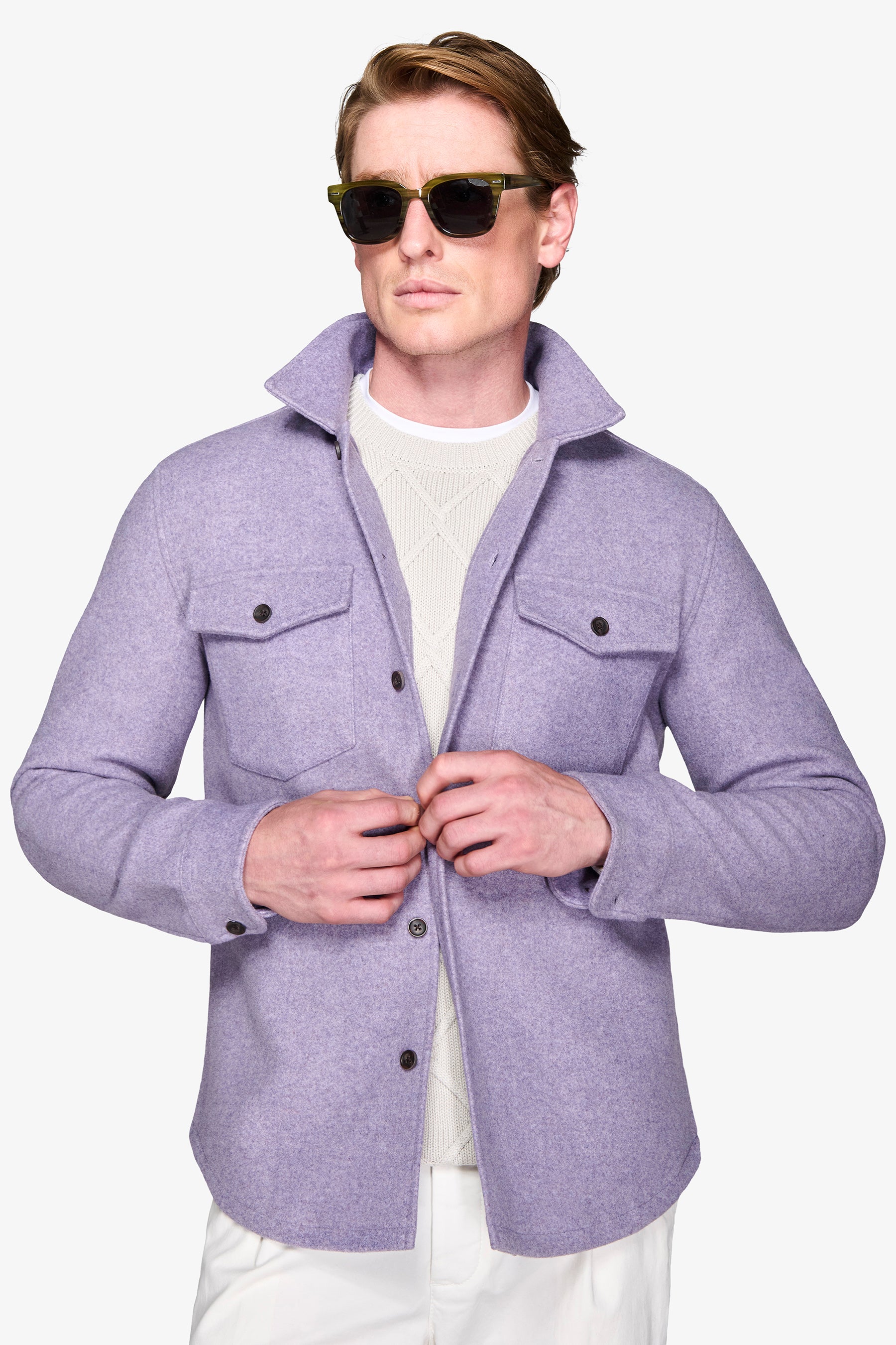 Overshirt flanella viola-Dan John