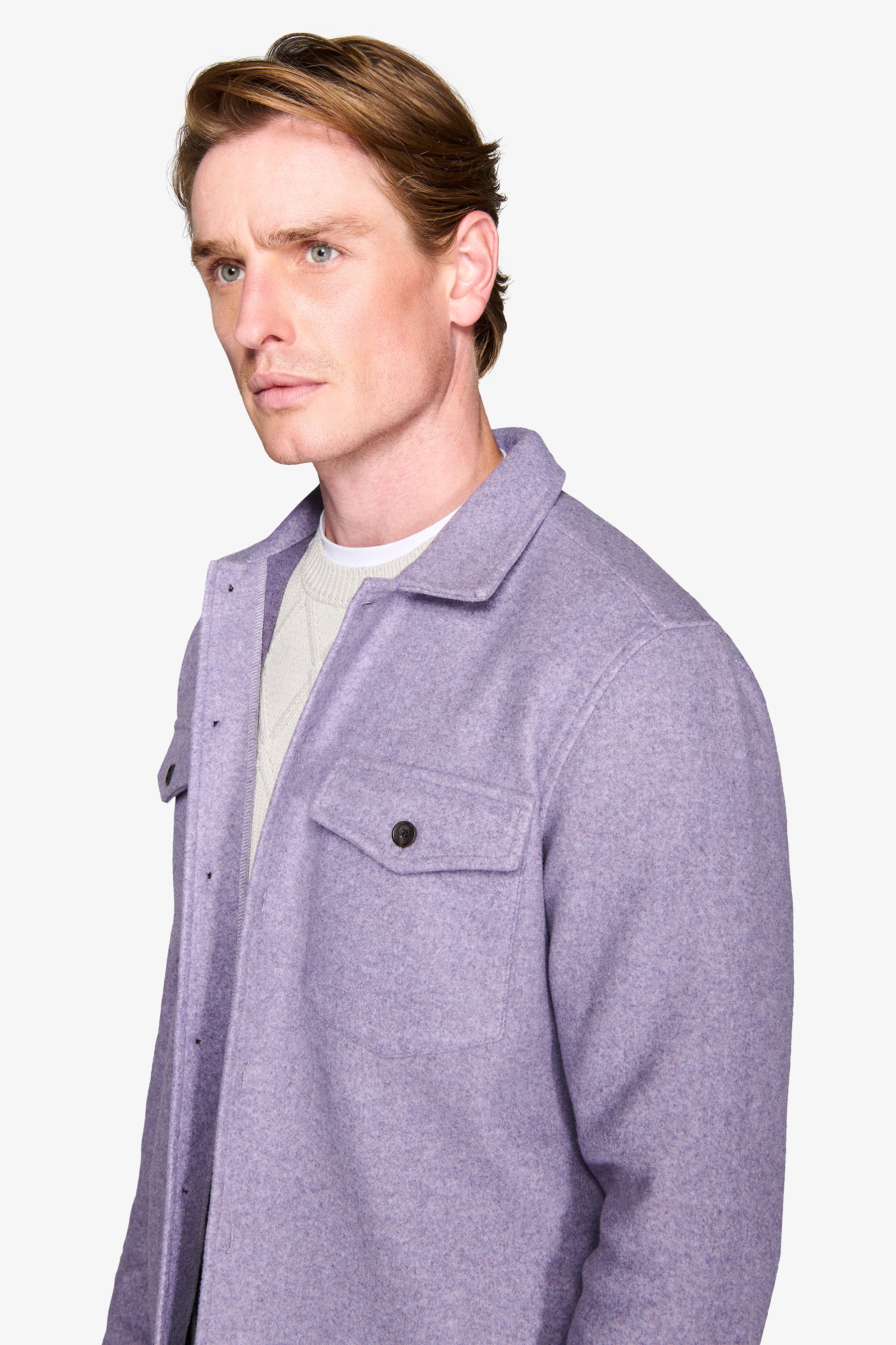 Overshirt flanella viola-Dan John