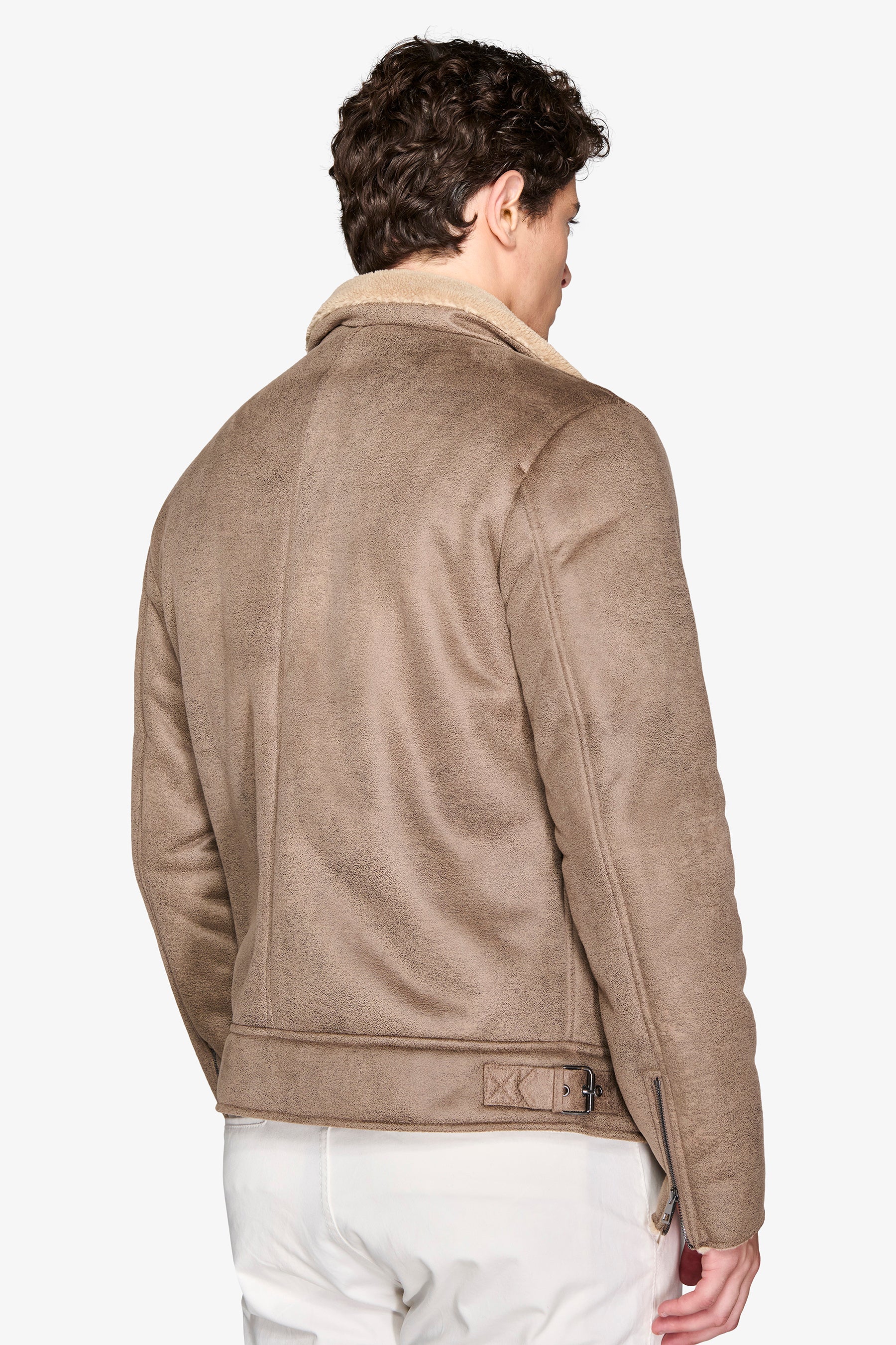 Giubbotto Aviatore montone tortora-Dan John