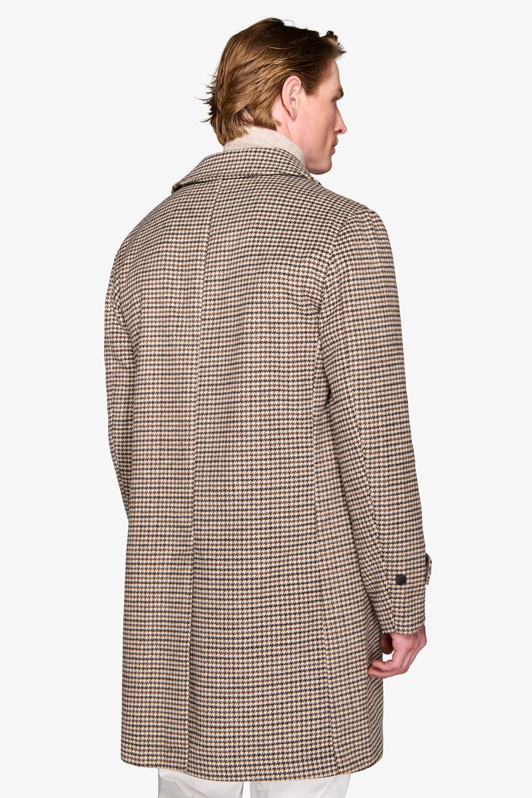 Cappotto Pied de Poule tortora-Dan John