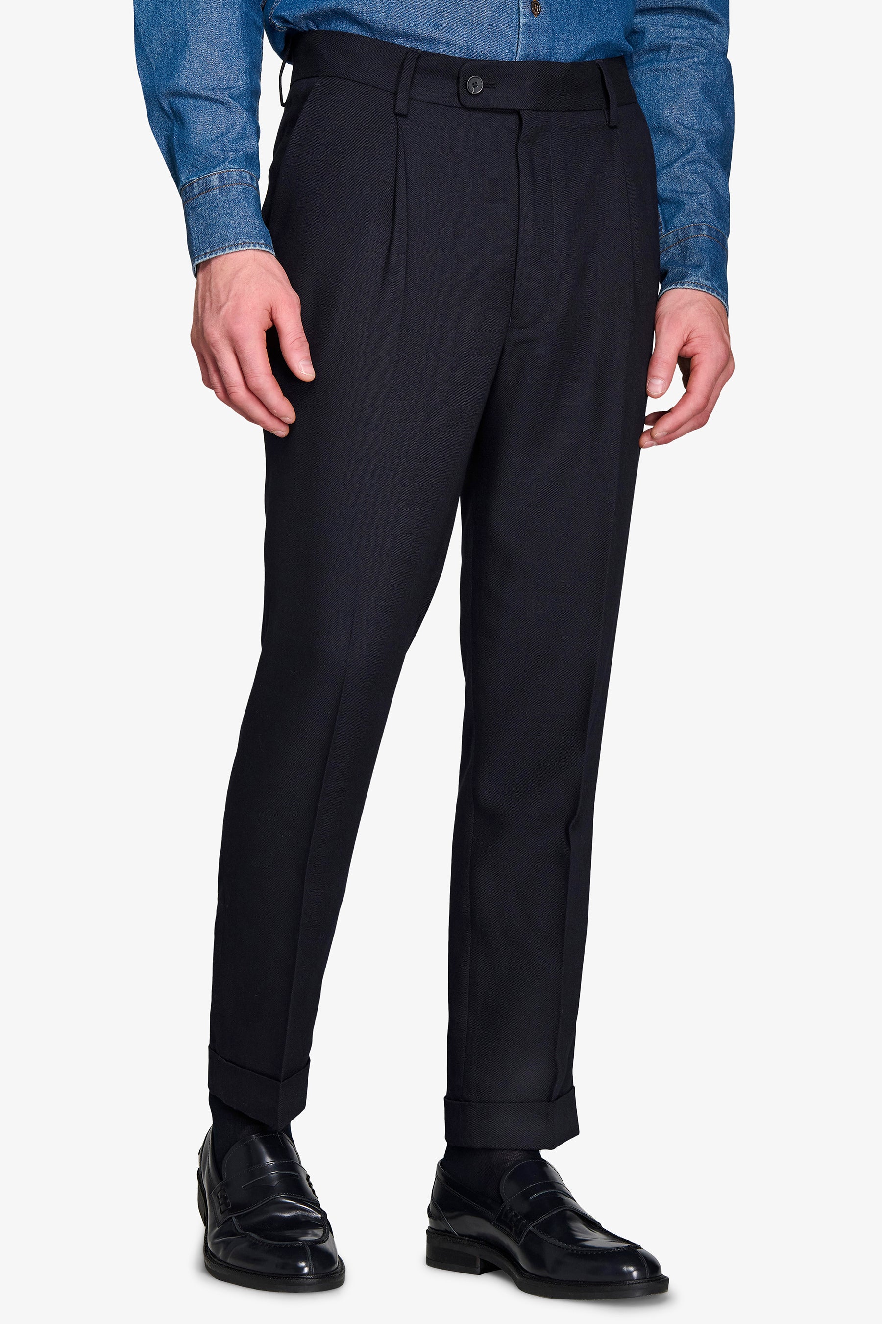 Pantaloni da abito worker blu-Dan John
