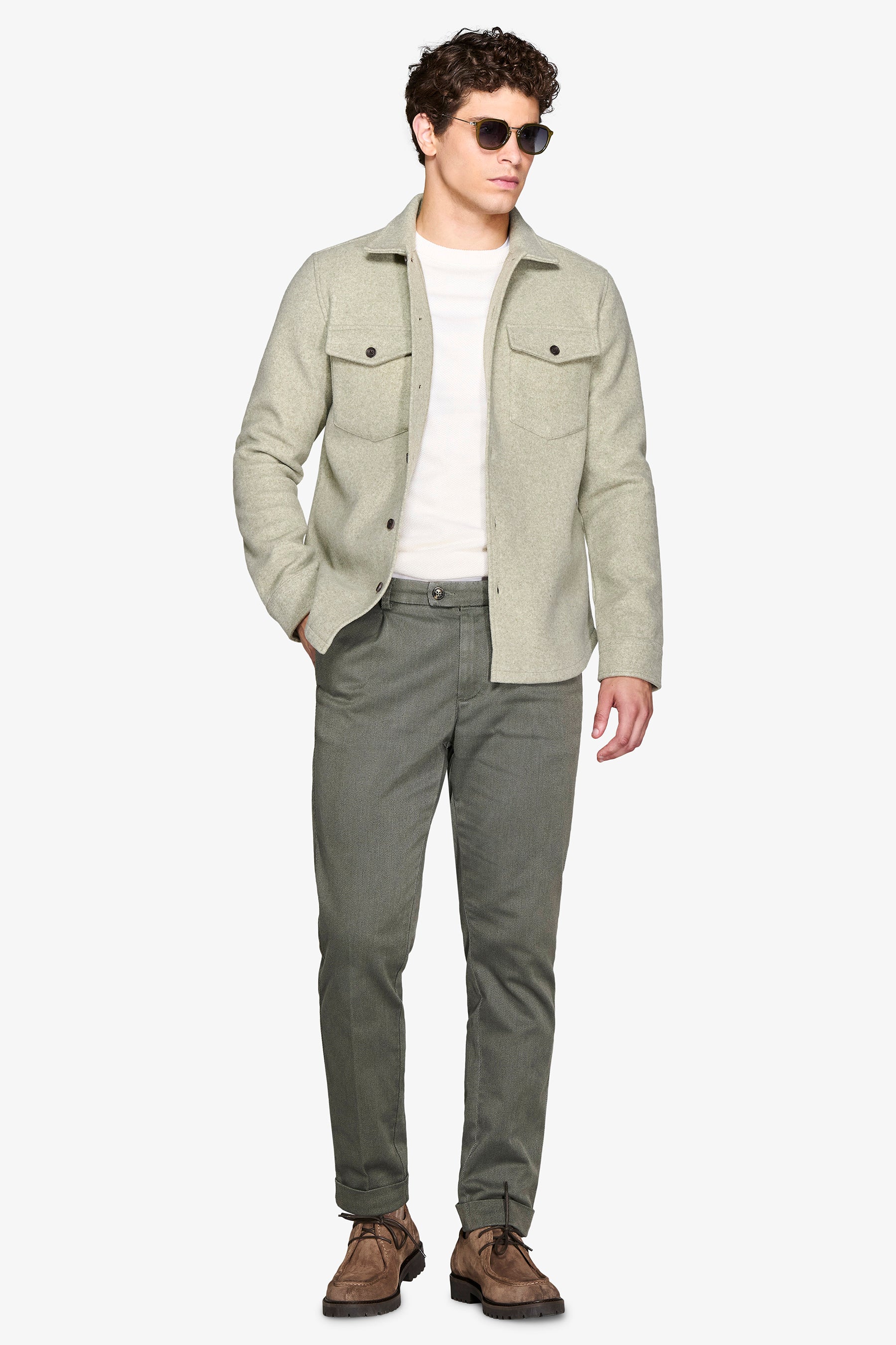 Overshirt flanella salvia-Dan John