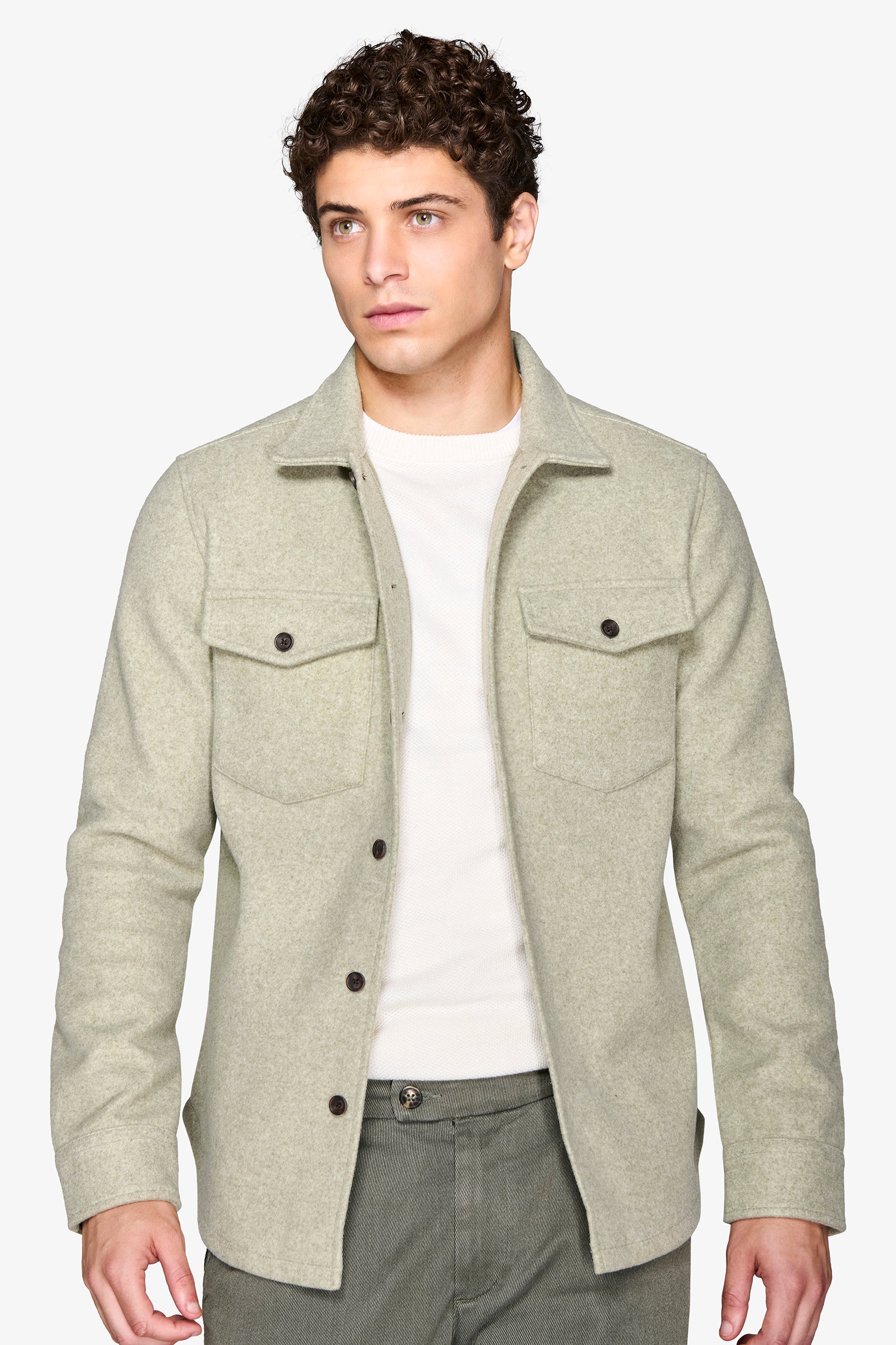Overshirt flanella salvia-Dan John