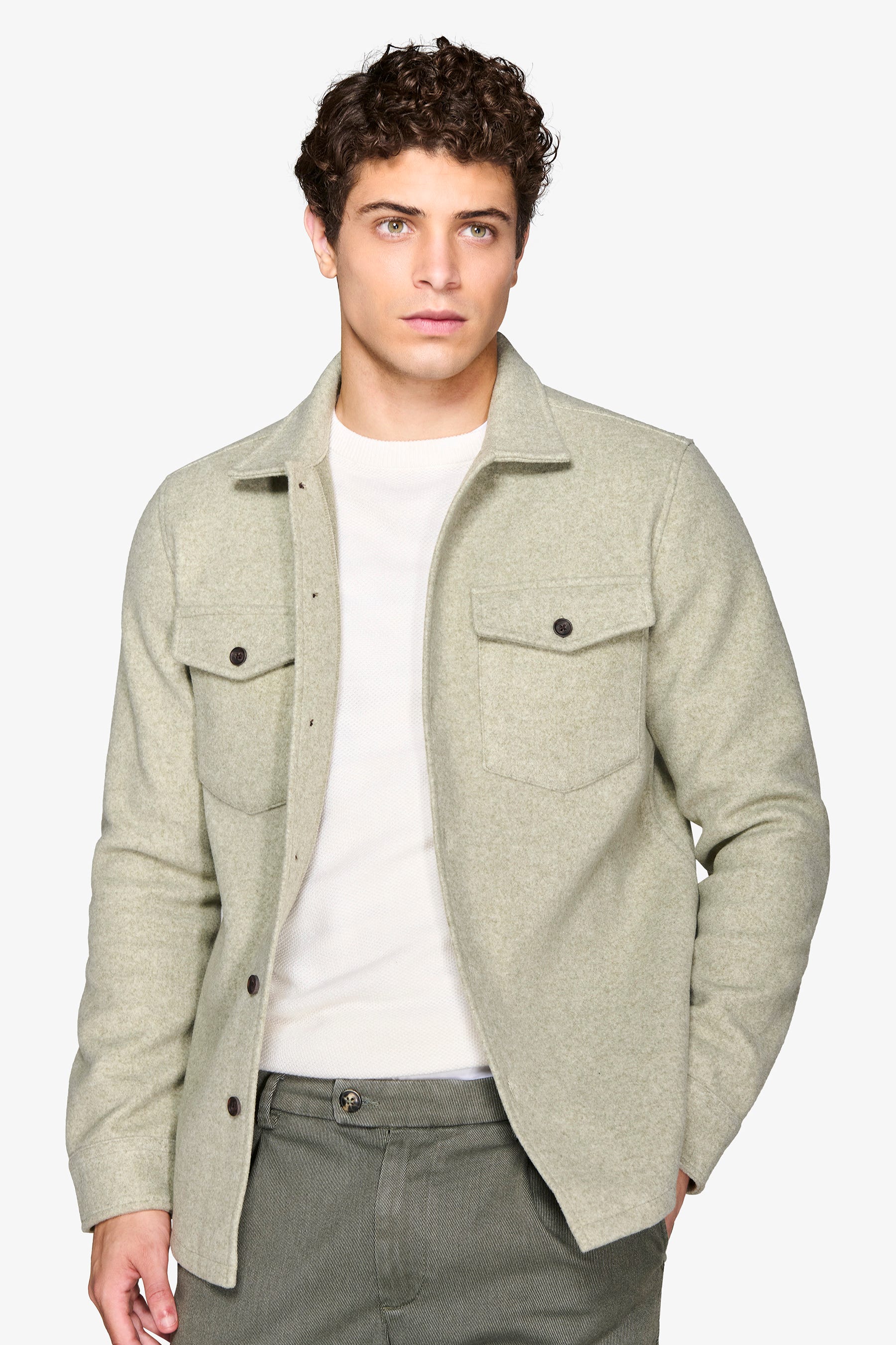 Overshirt flanella salvia-Dan John
