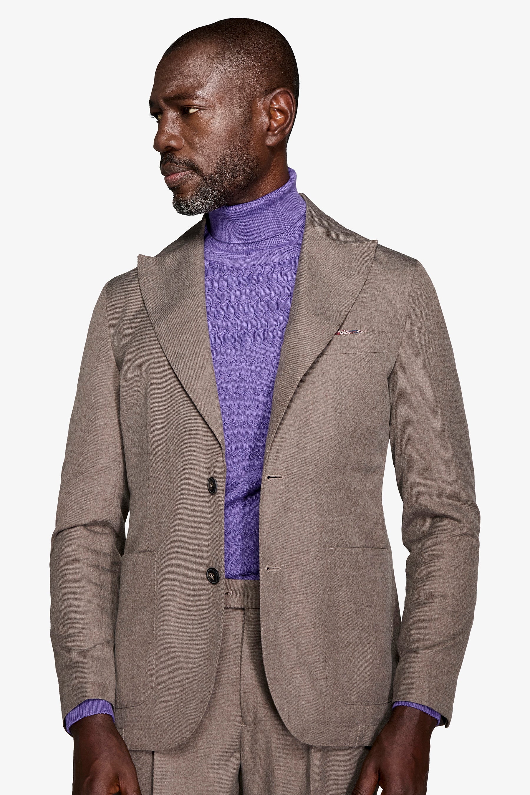 Giacca twill tortora