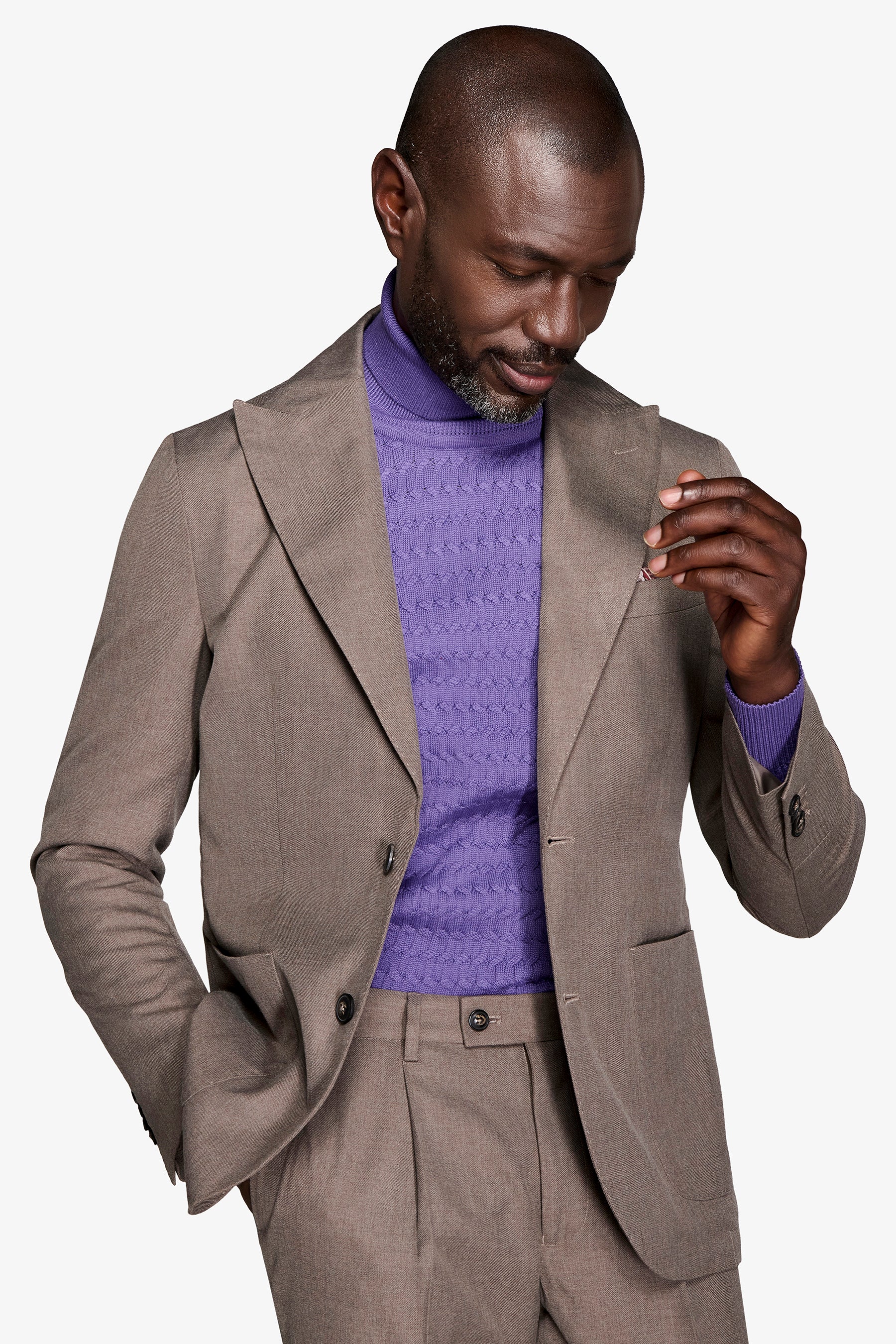 Giacca twill tortora