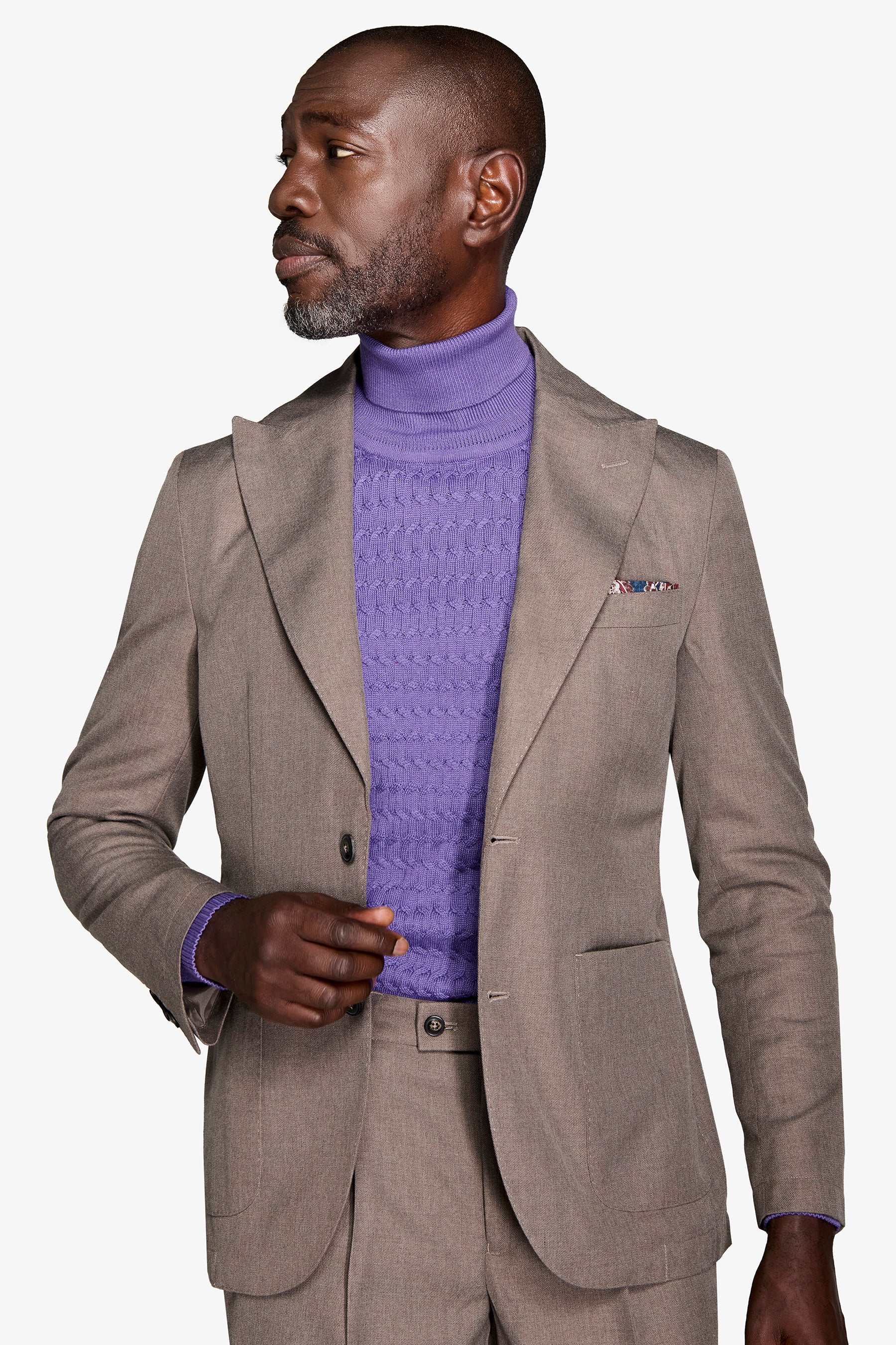 Giacca twill tortora