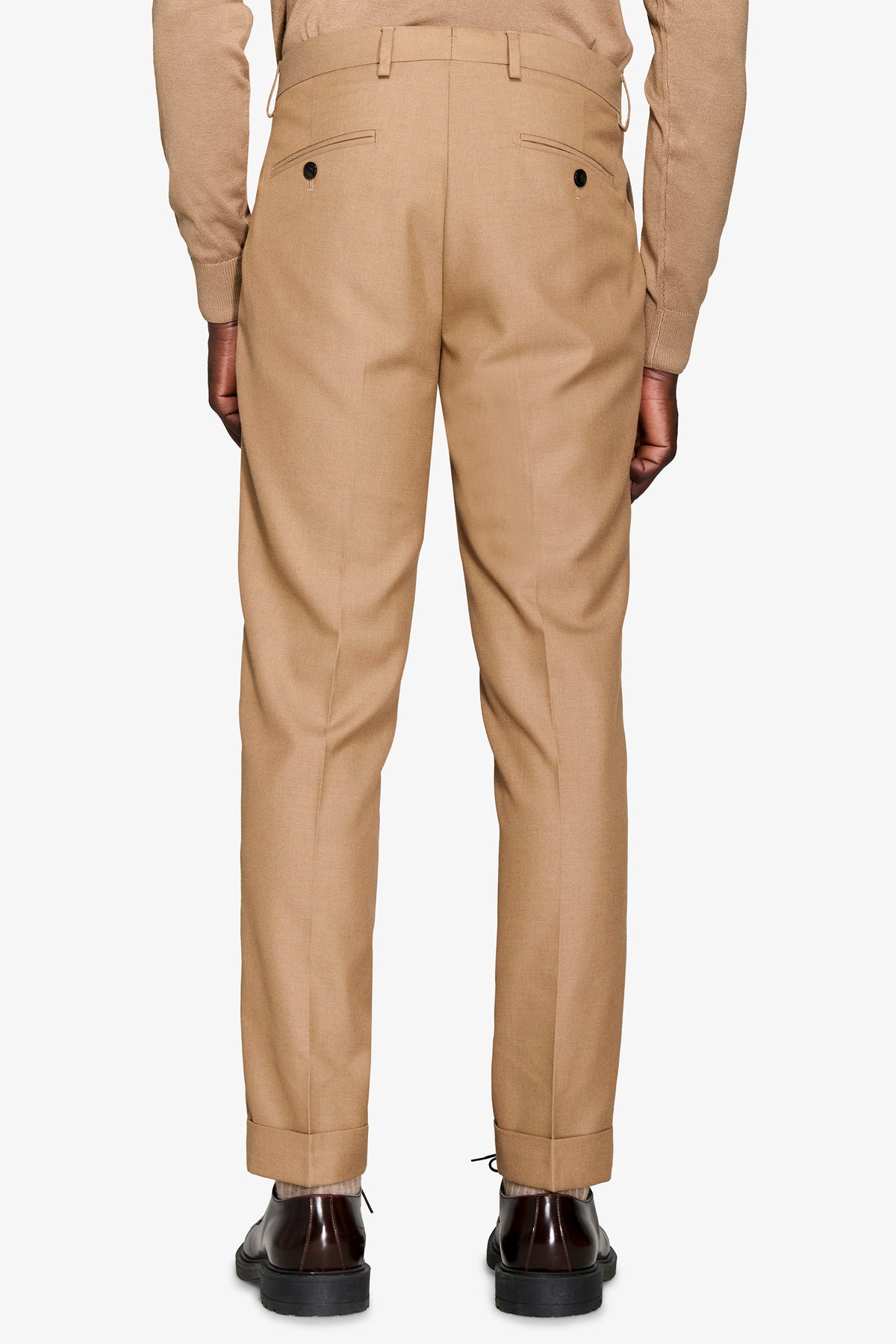 Pantaloni da abito twill cammello-Dan John