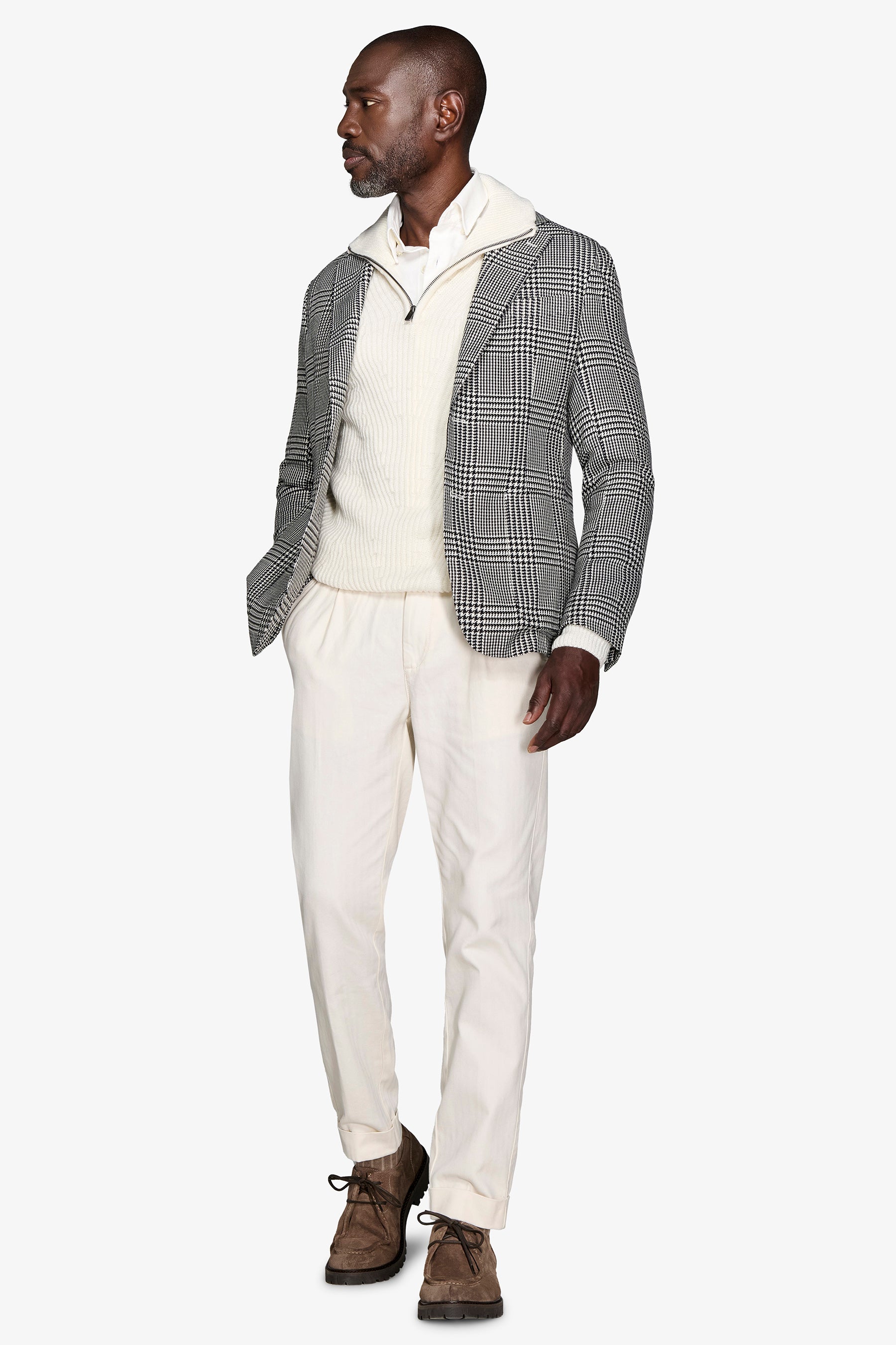 Giacca Principe di Galles nera-Dan John