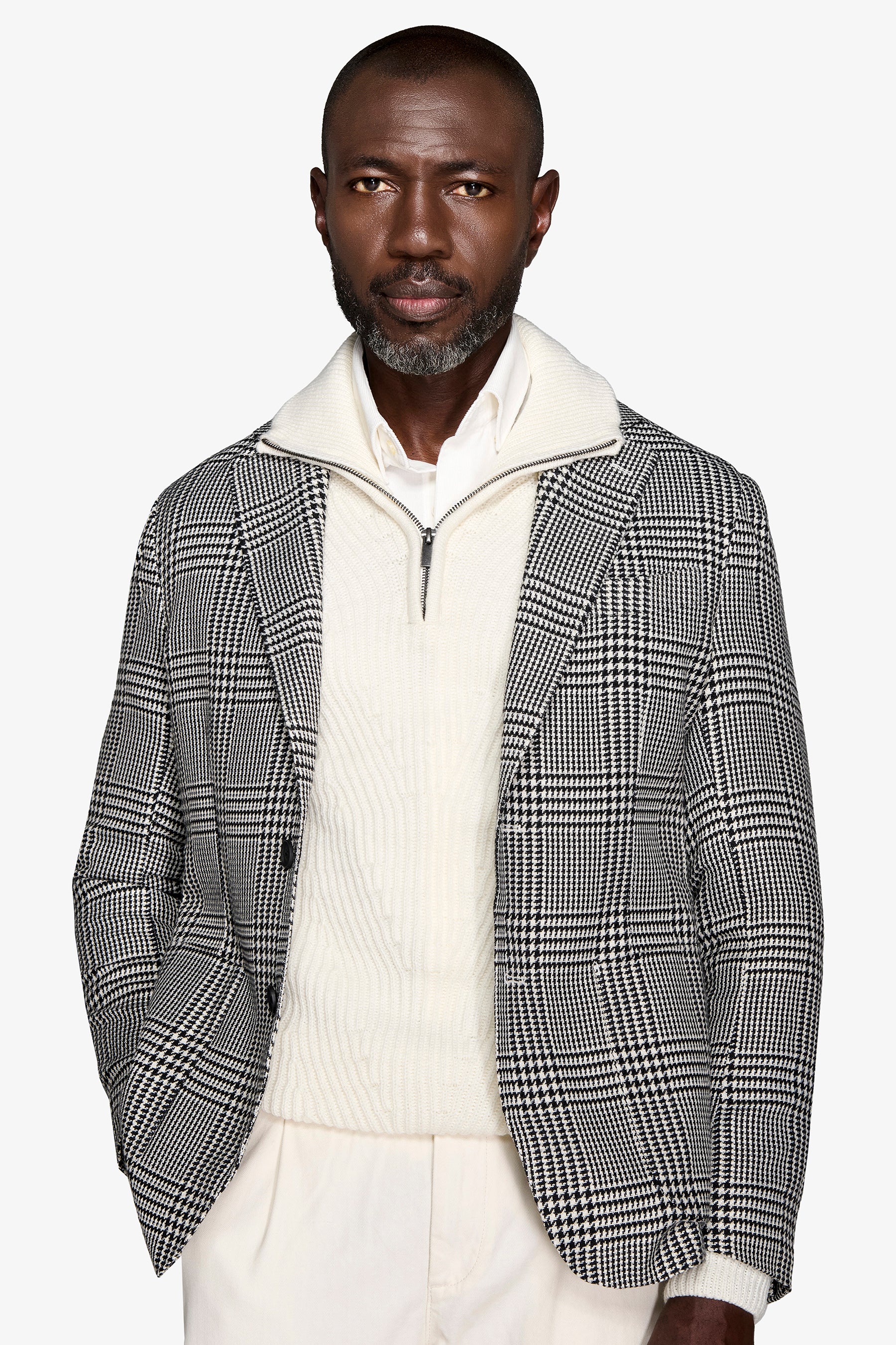 Giacca Principe di Galles nera-Dan John