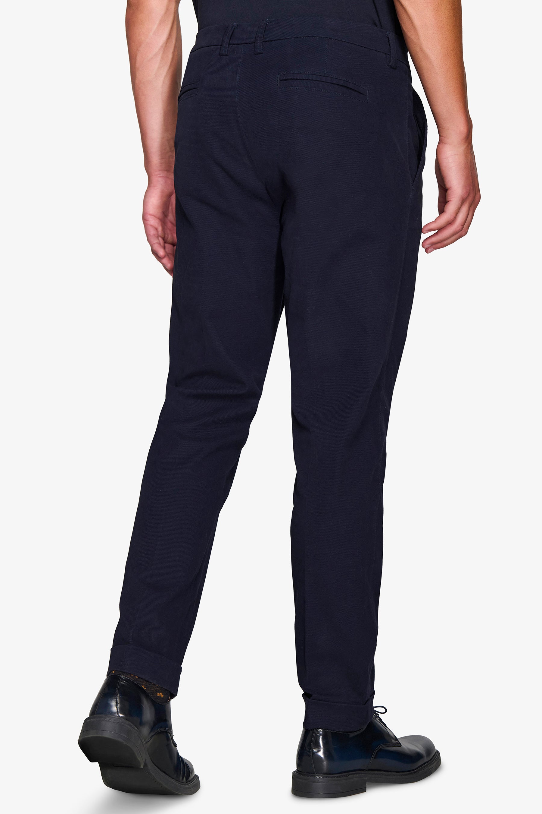 Pantaloni cavalry con taschino blu-Dan John