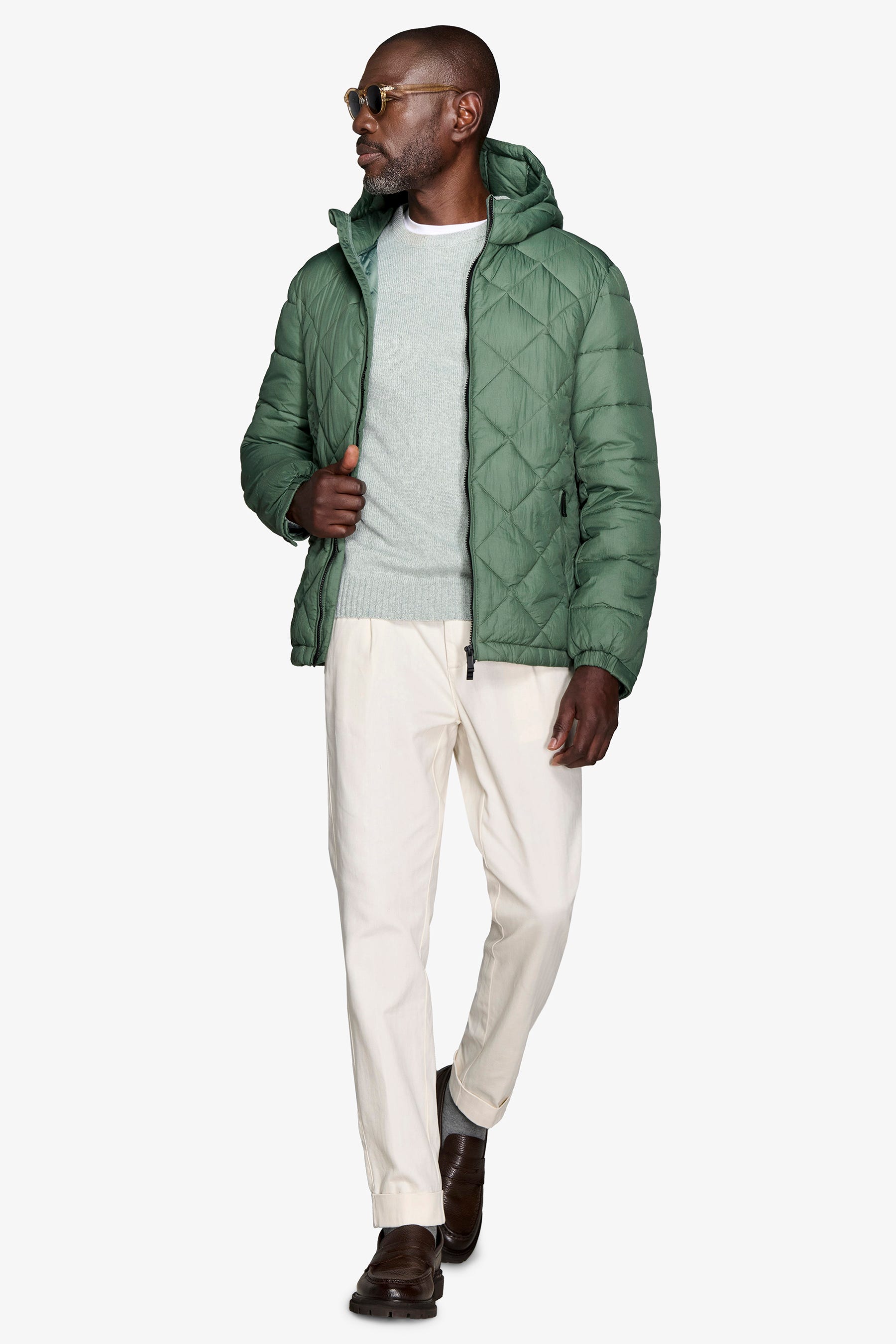 Piumino trapuntato verde "Ready"-Dan John