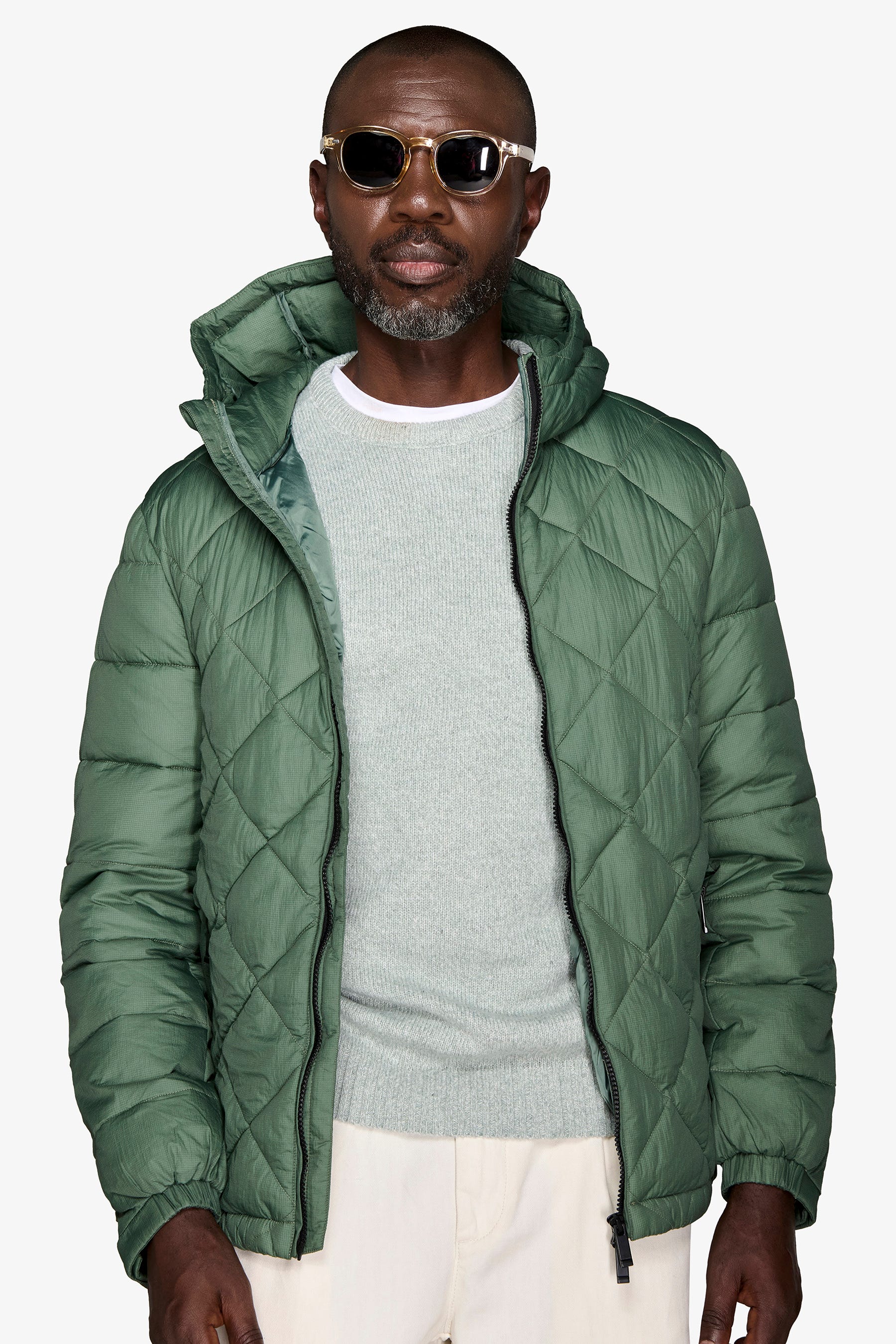 Piumino trapuntato verde "Ready"-Dan John