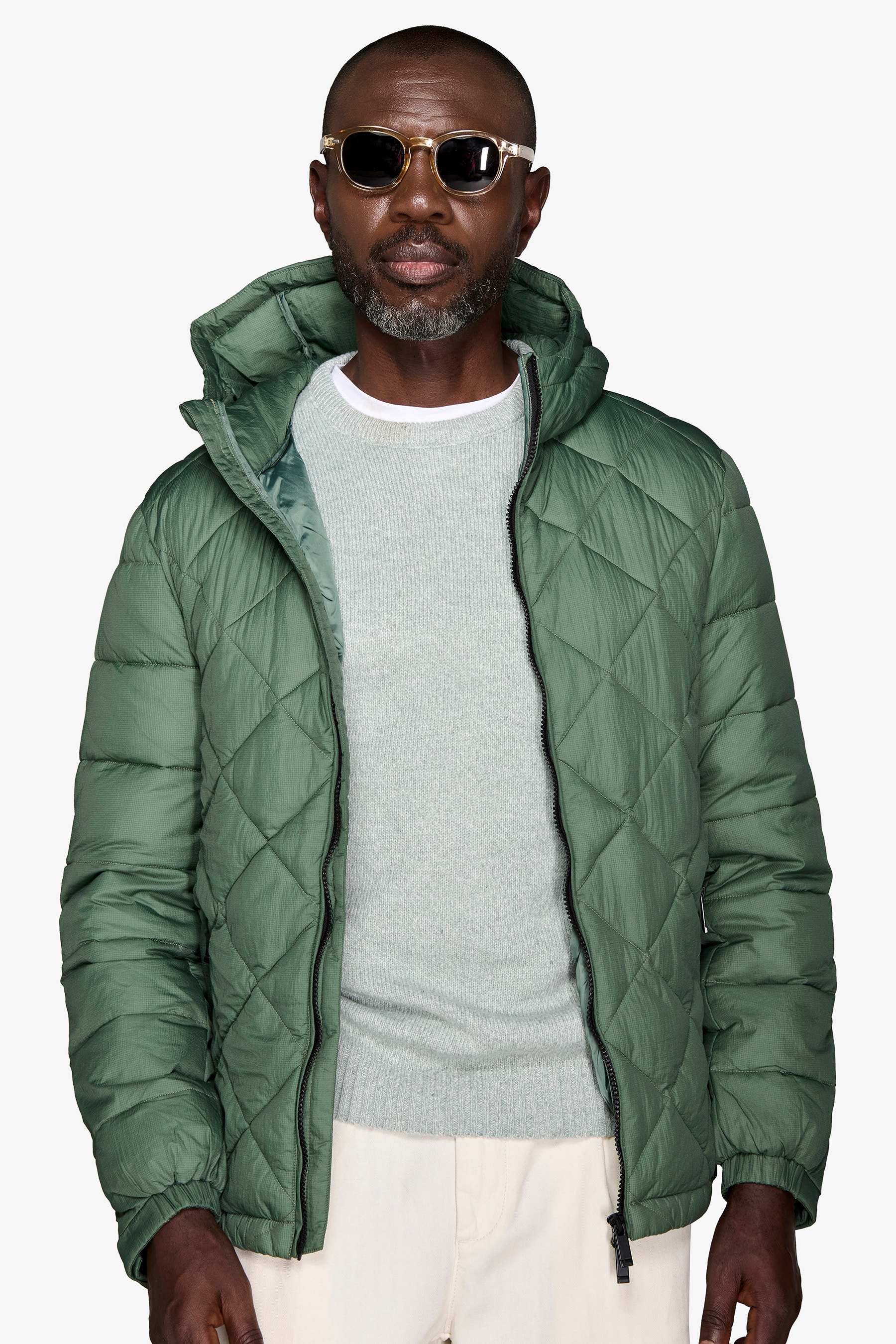Piumino trapuntato verde "Ready"-Dan John