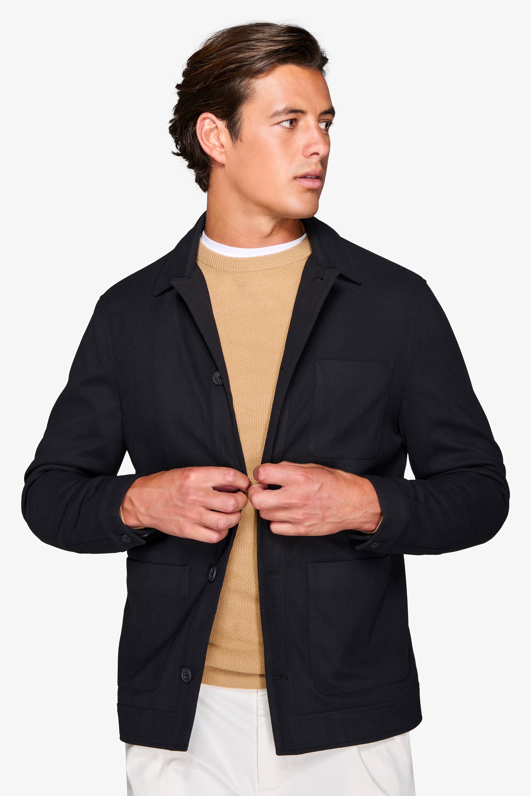 Overshirt jersey blu-Dan John