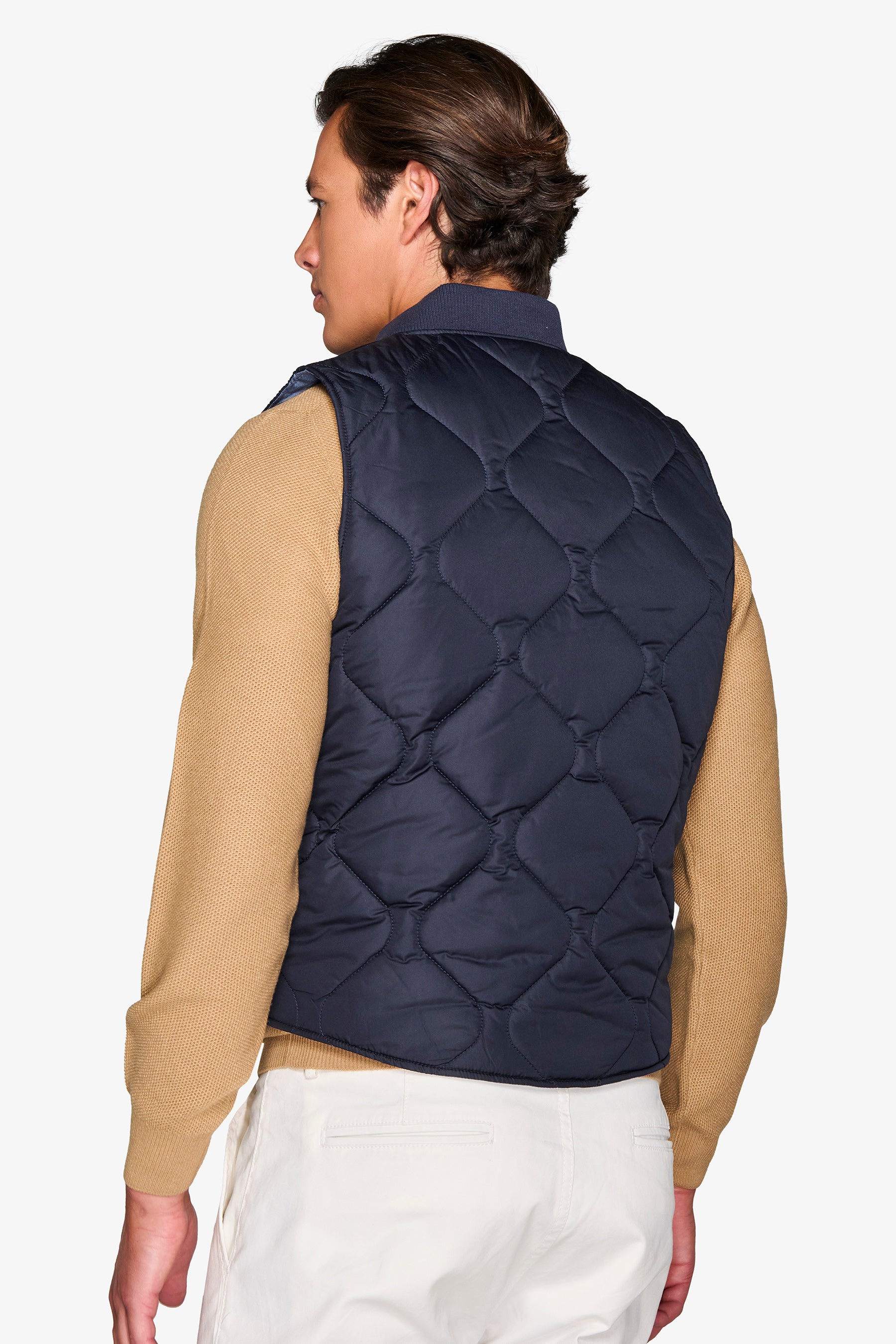 Gilet trapuntato blu-Dan John