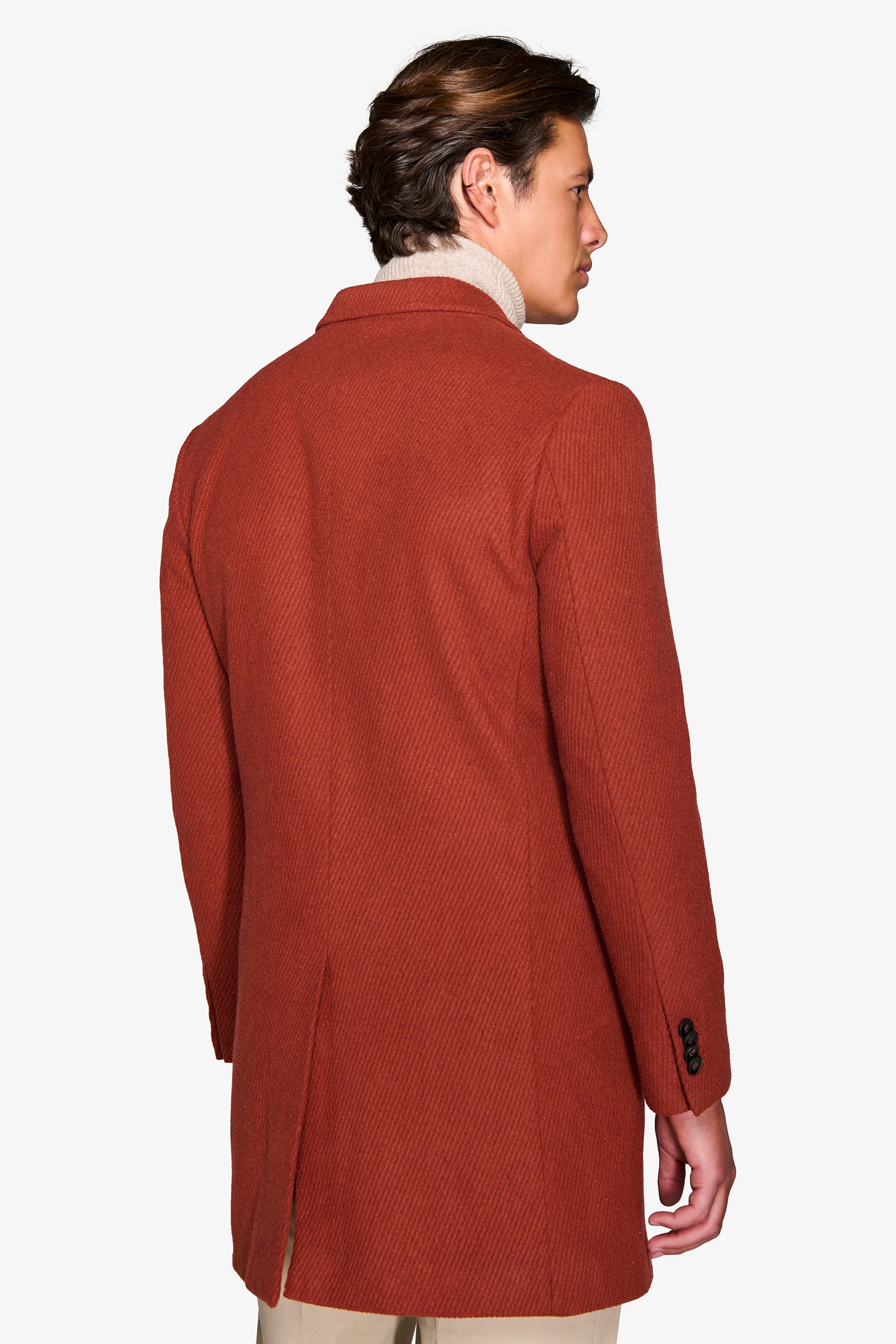 Cappotto doppiopetto cavalry coccio "Pompei"-Dan John