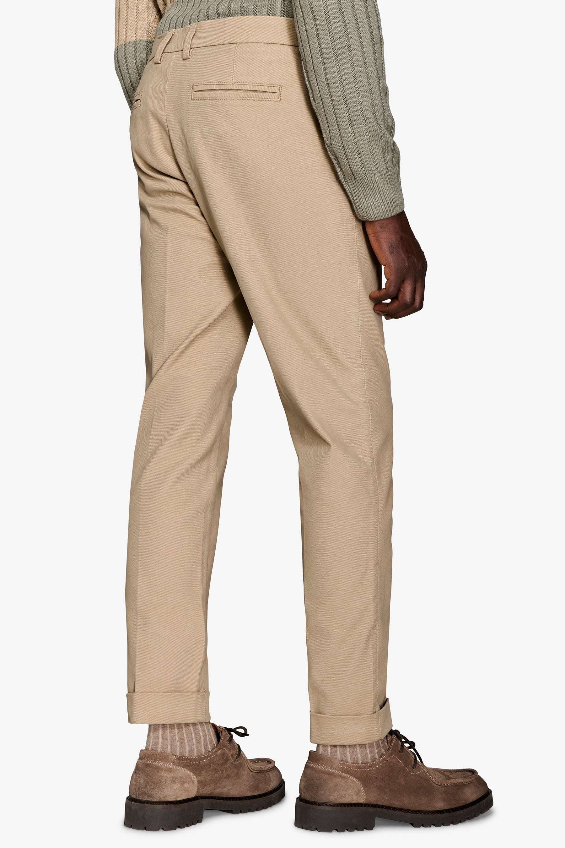 Pantaloni cavalry con taschino beige-Dan John