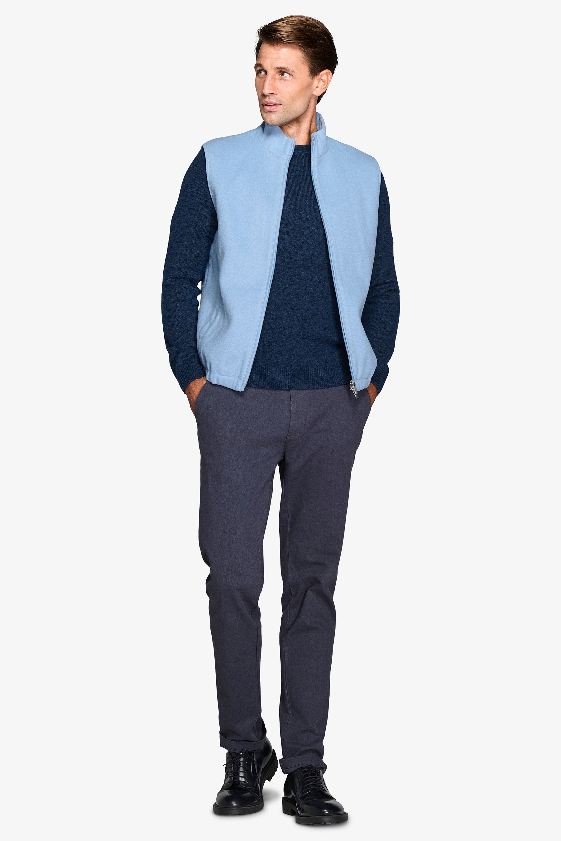 Smanicato full zip celeste-Dan John