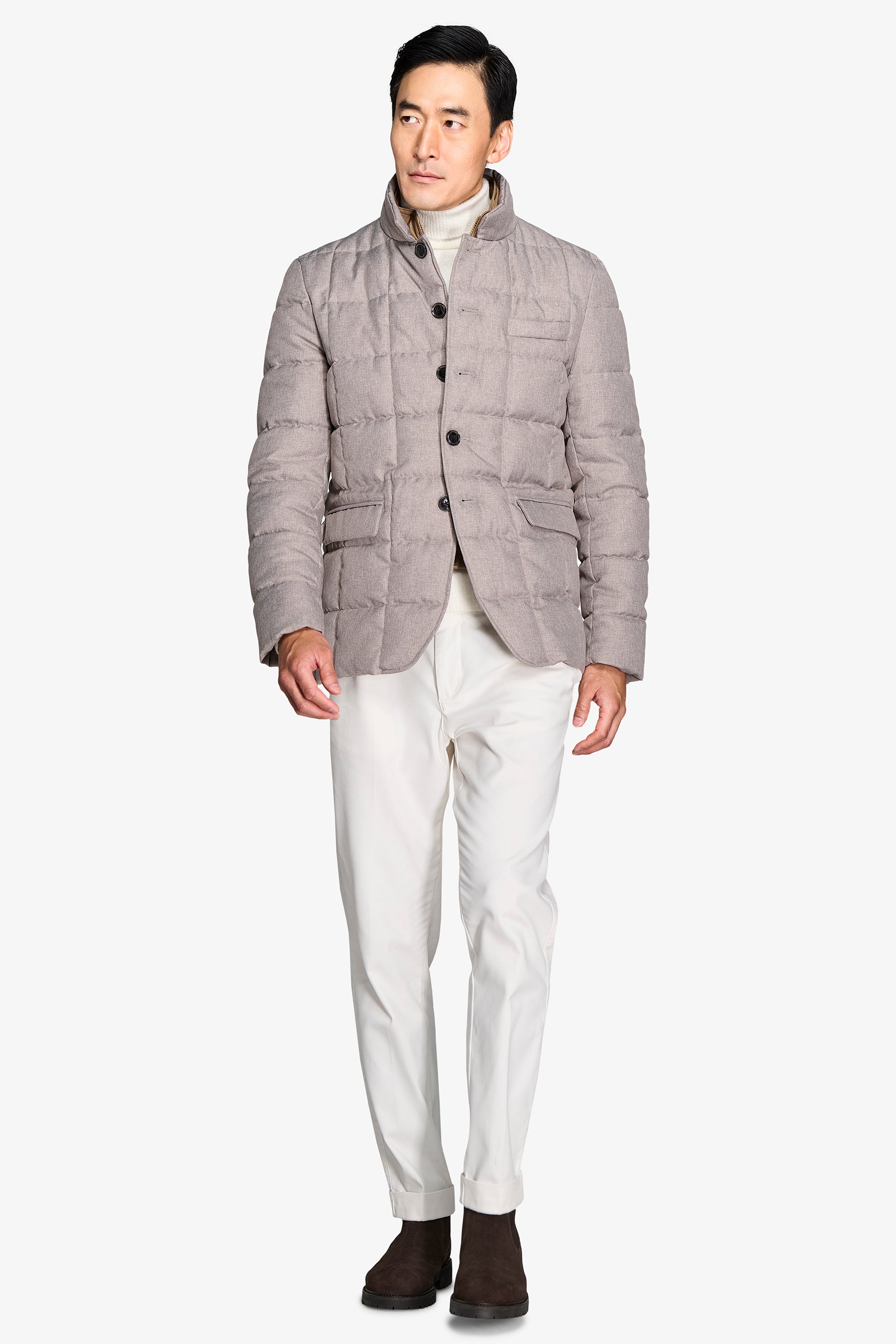 Giubbino trapuntato tortora-Dan John