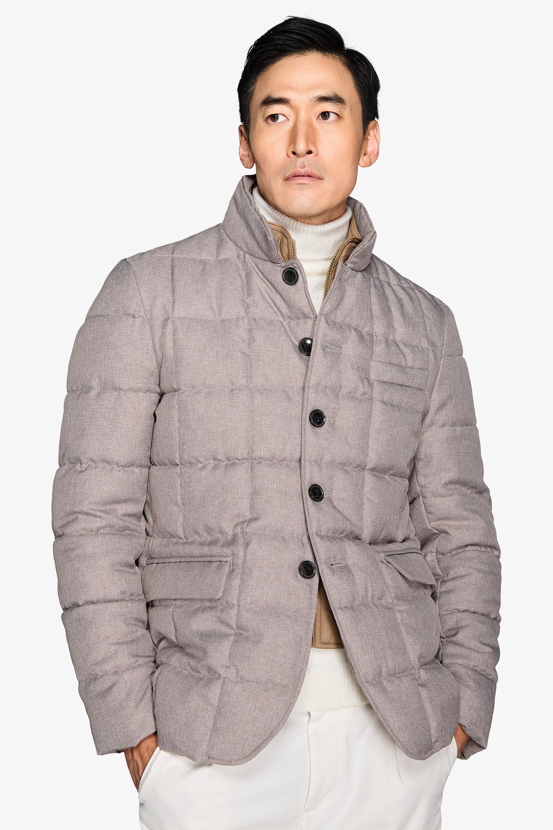 Giubbino trapuntato tortora-Dan John