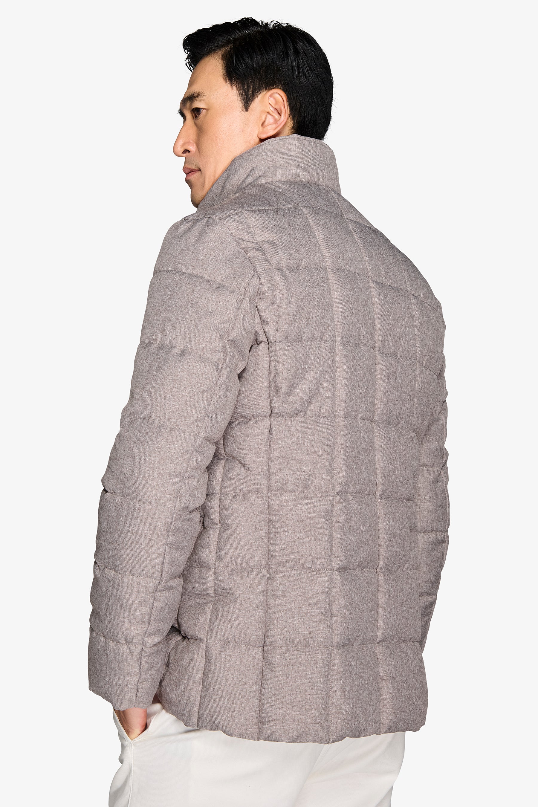 Giubbino trapuntato tortora-Dan John