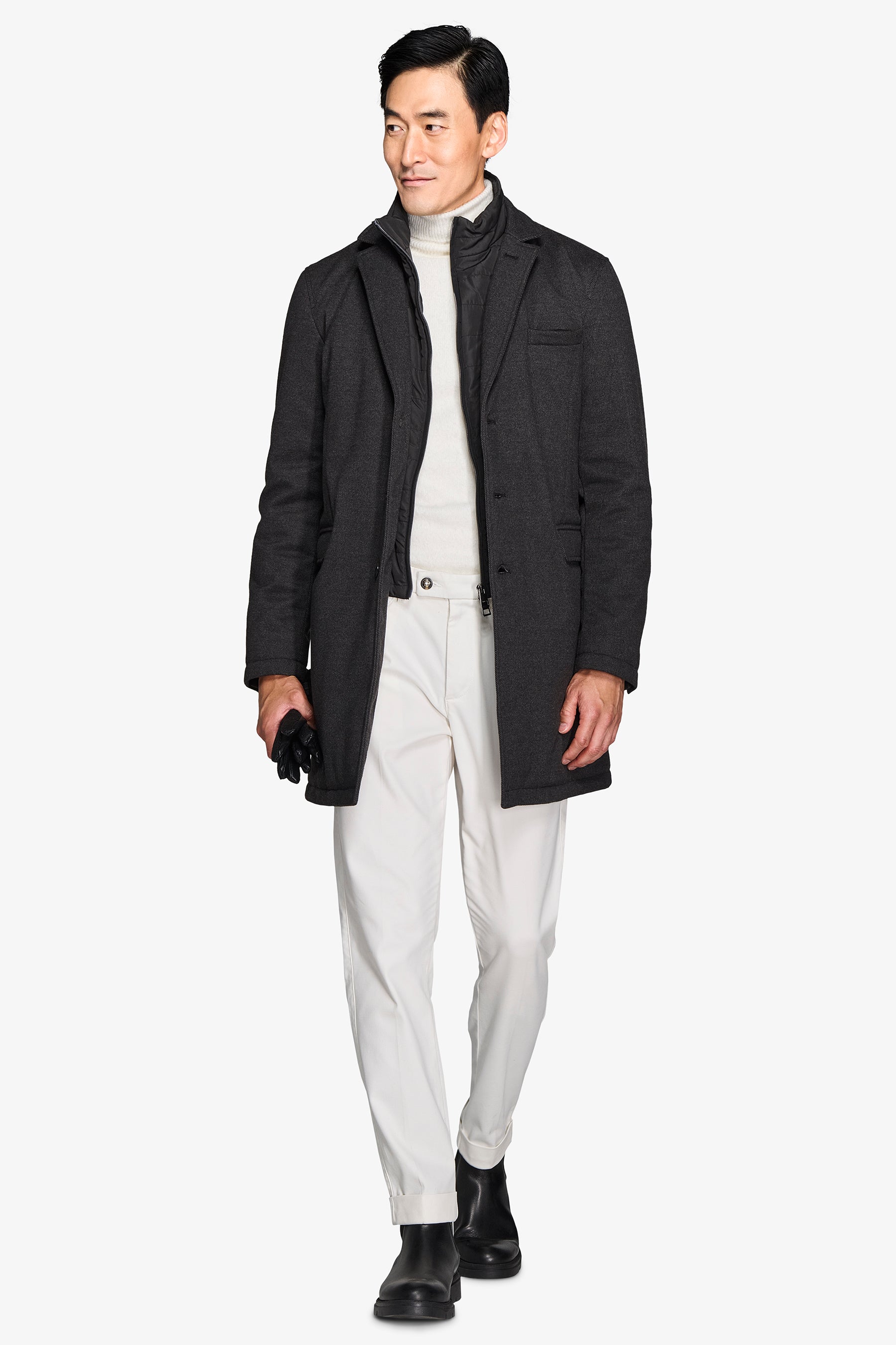 Cappotto trapuntato antracite-Dan John