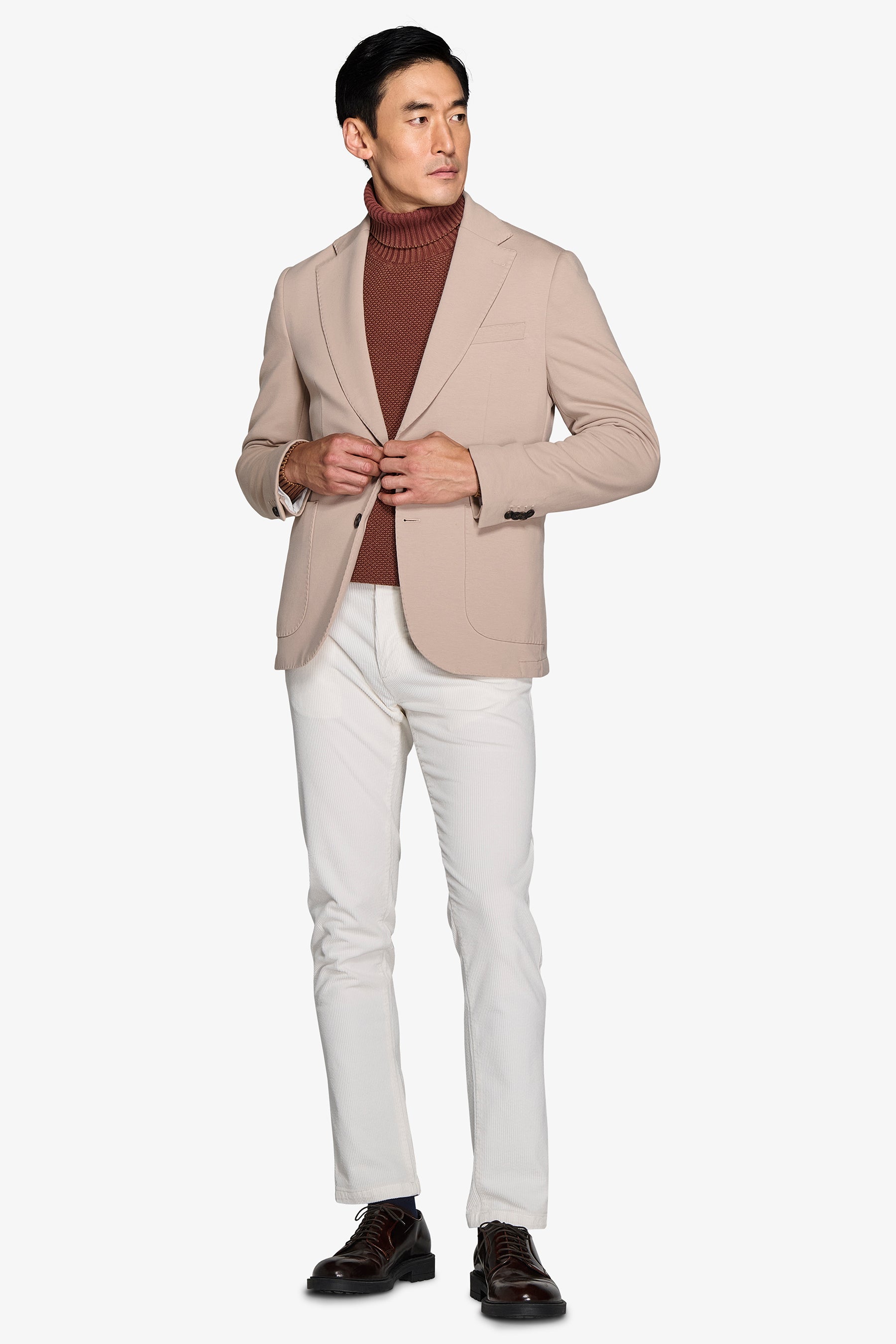 Giacca jersey stretch beige-Dan John