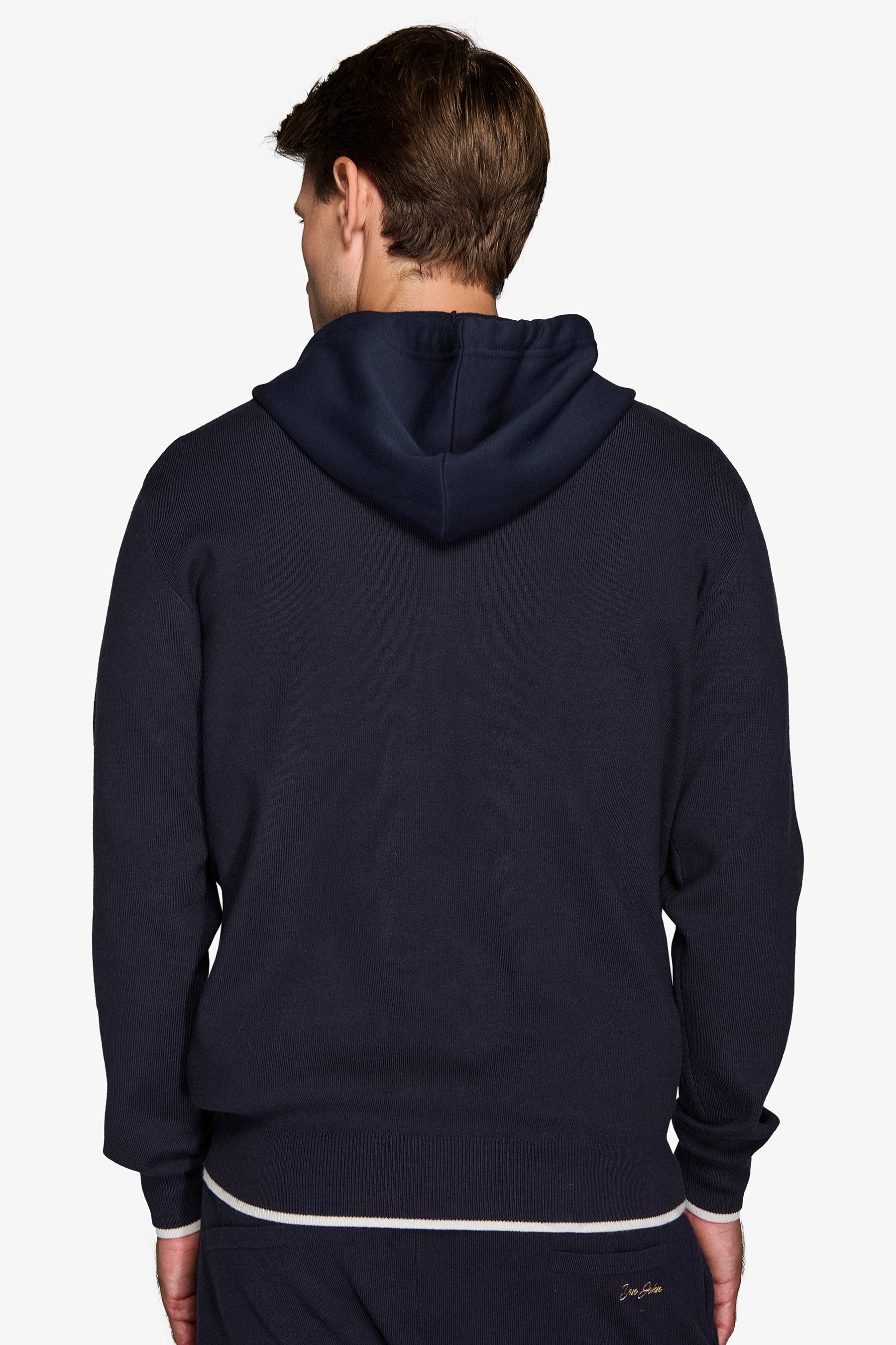 Felpa logata full zip DNJ blu-Dan John