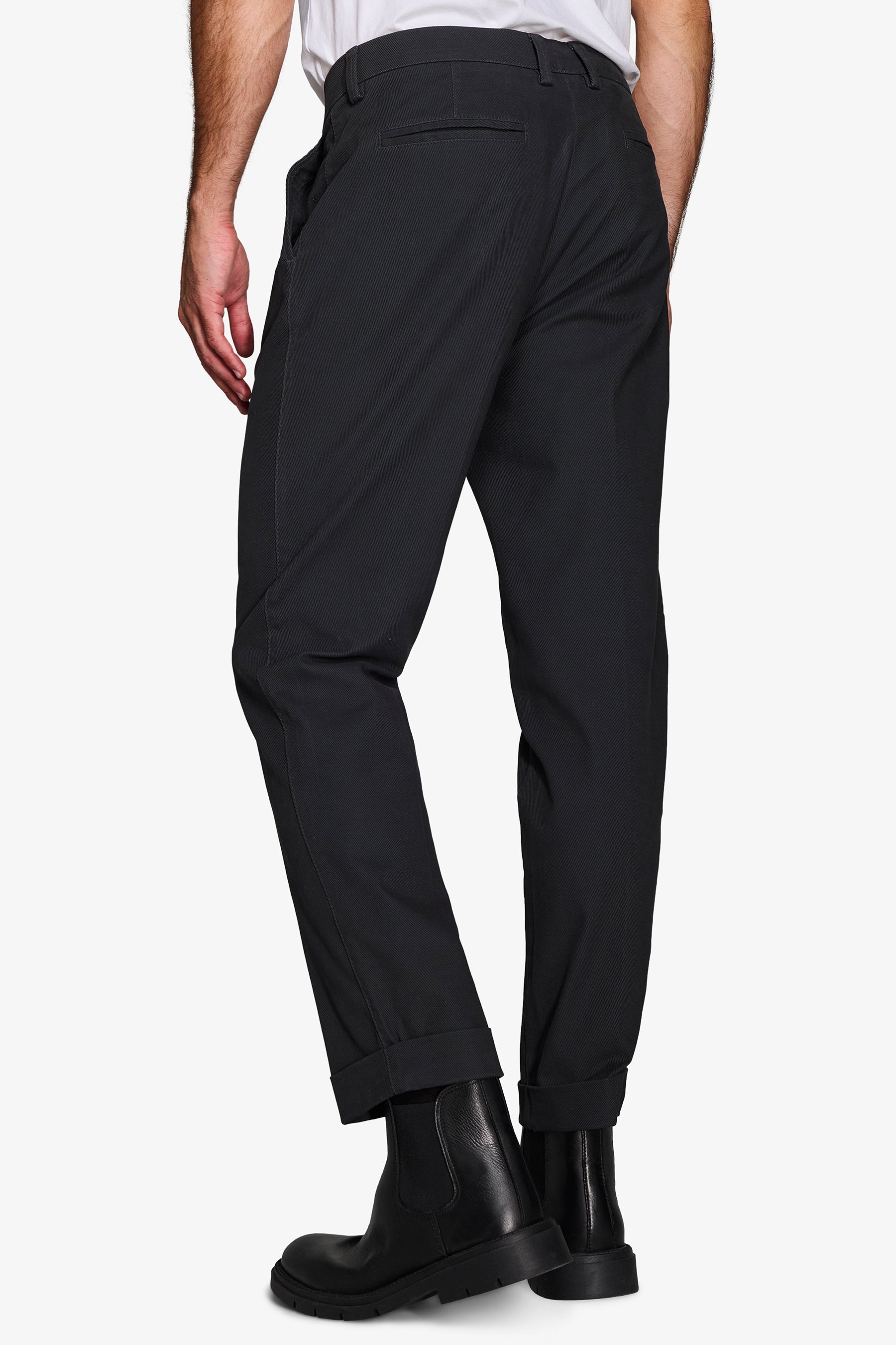 Pantaloni cavalry con taschino antracite-Dan John
