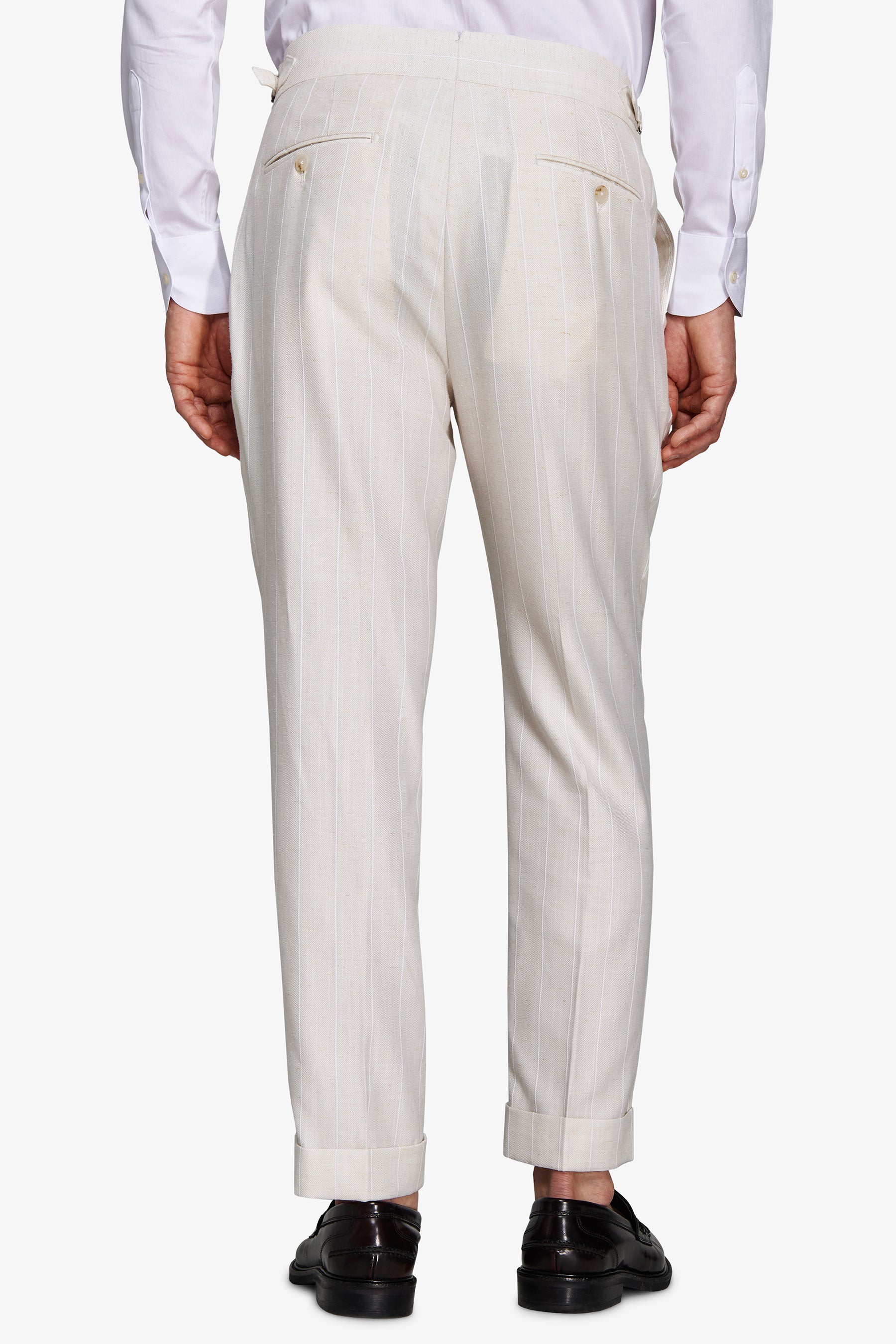 Pantalón de raya diplomática arena