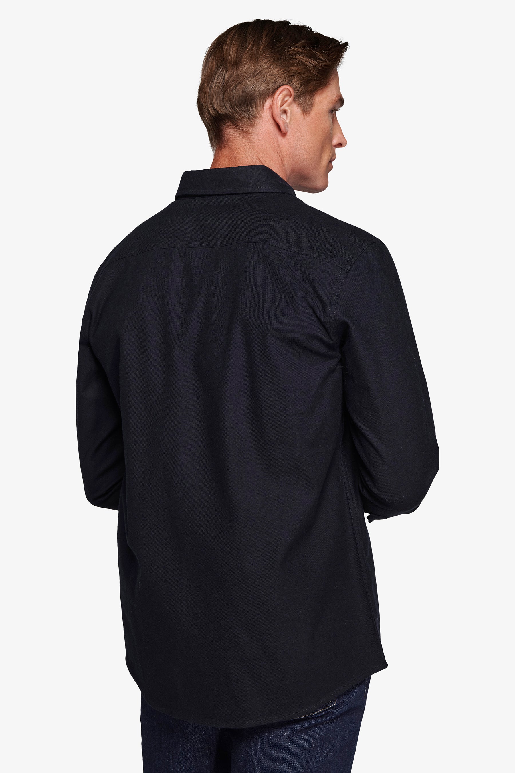 Overshirt effetto flanella blu-Dan John