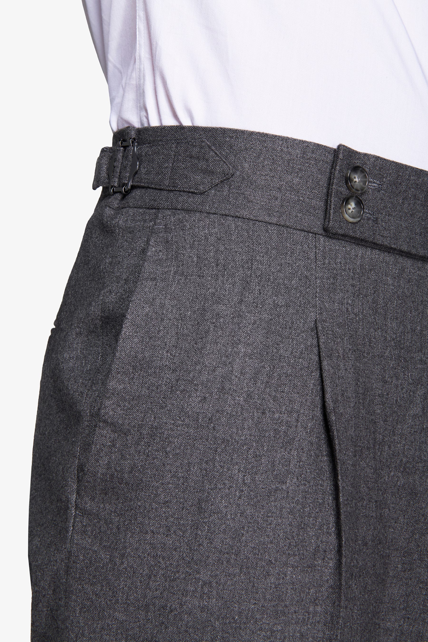 Pantaloni effetto flanella grigio medio-Dan John