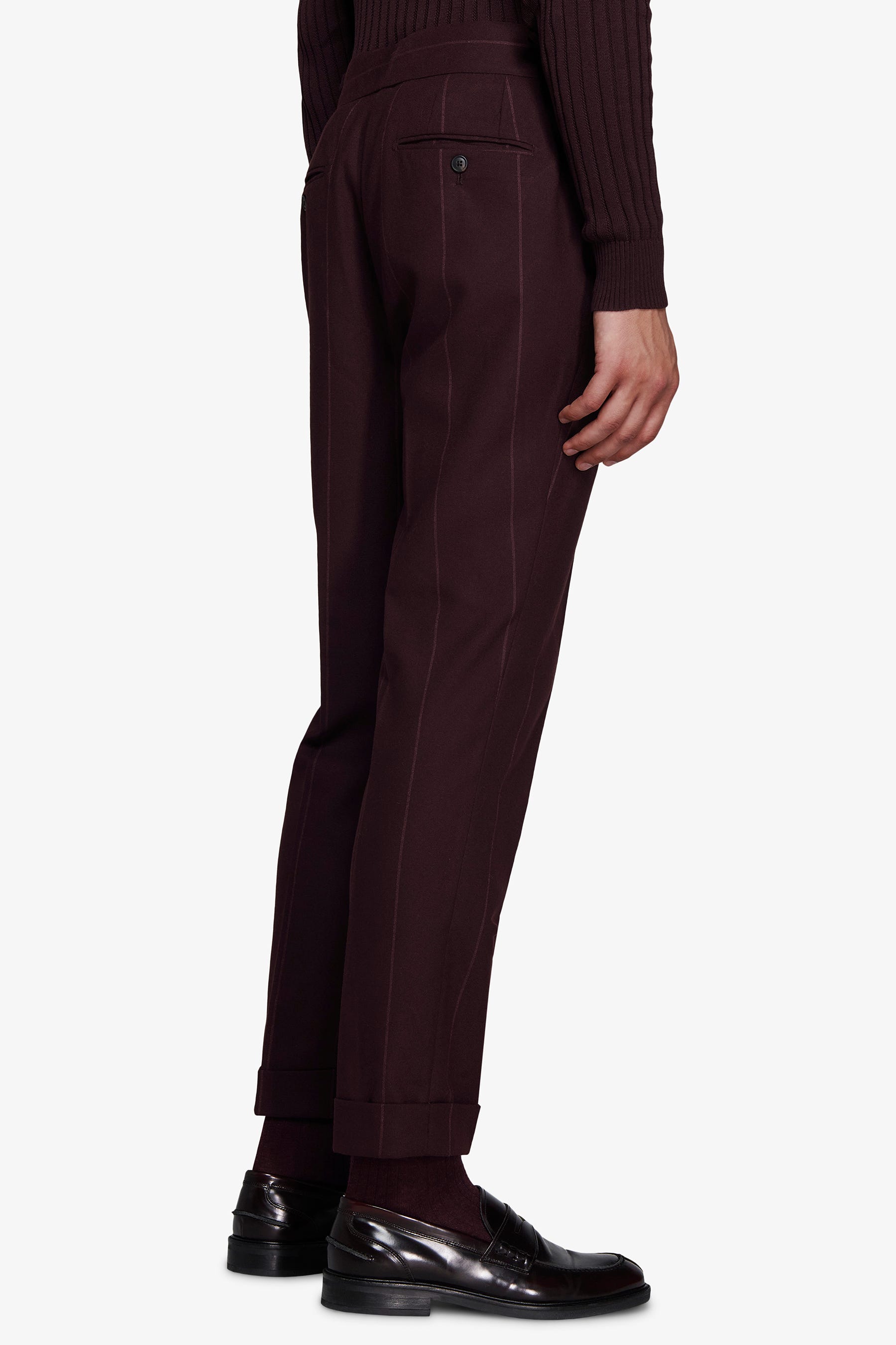 Pantaloni gessati bordeaux-Dan John