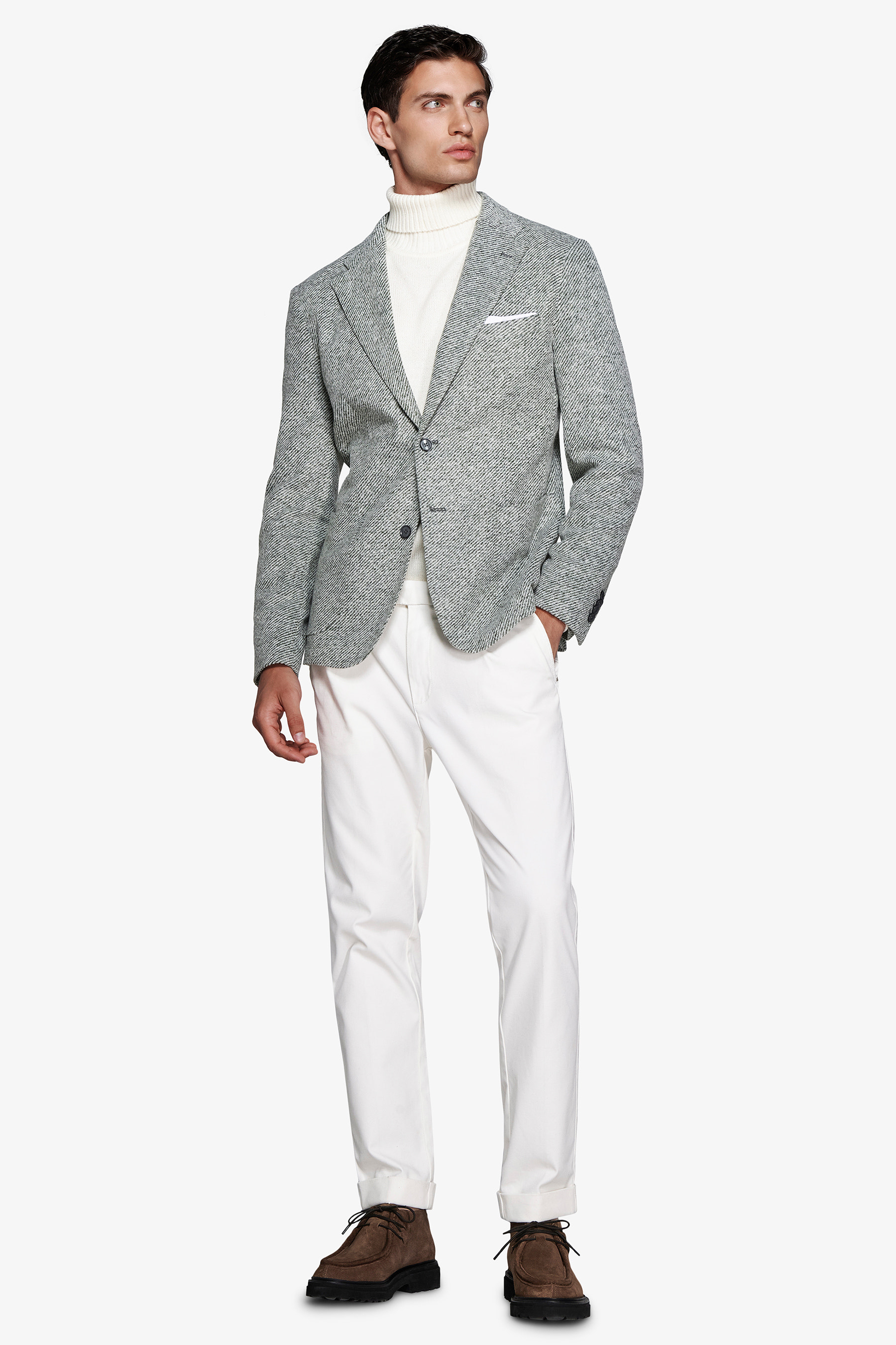 Giacca jersey diagonale verde-Dan John