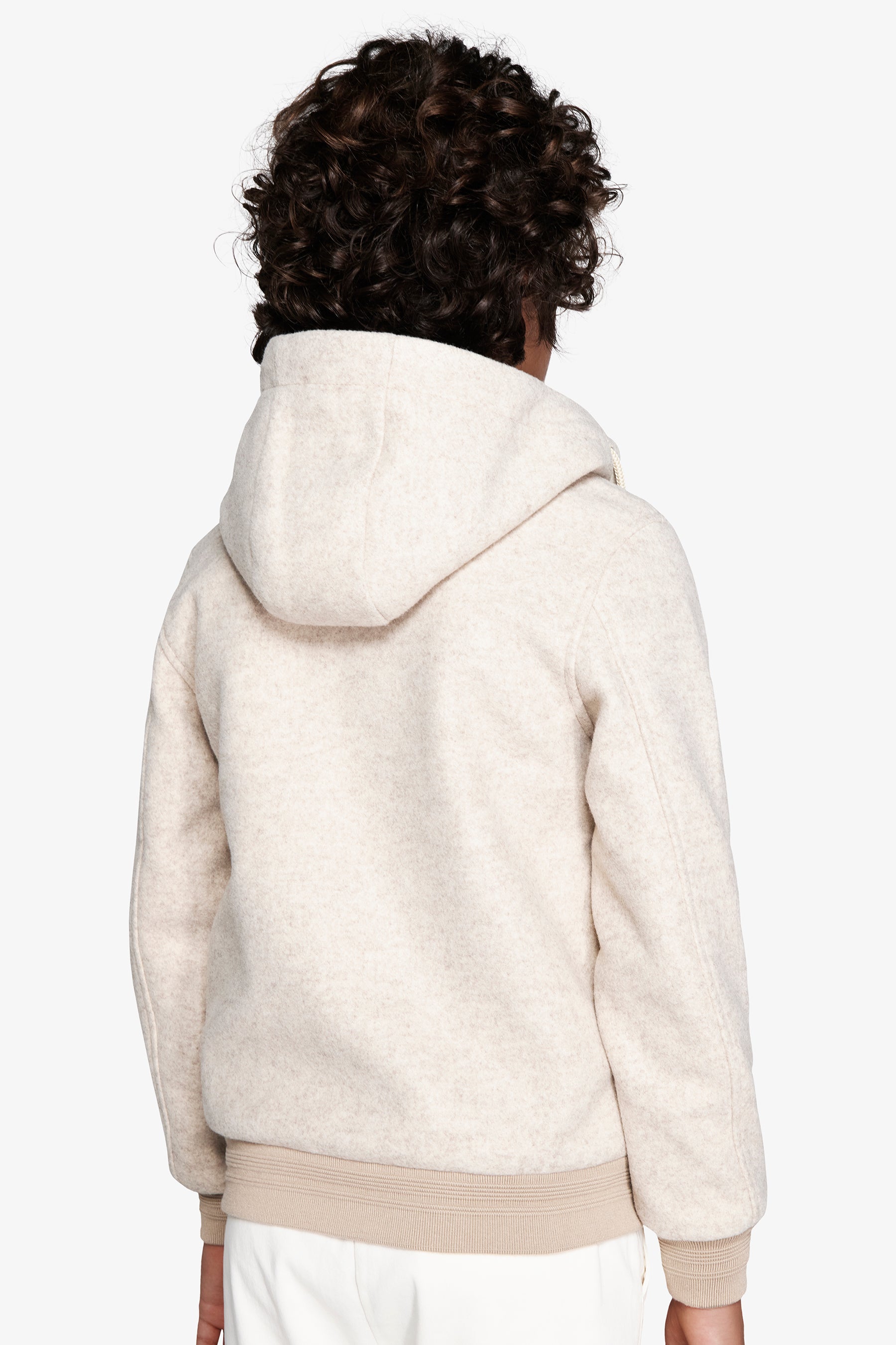 KIDS Beige flannel effect bomber jacket