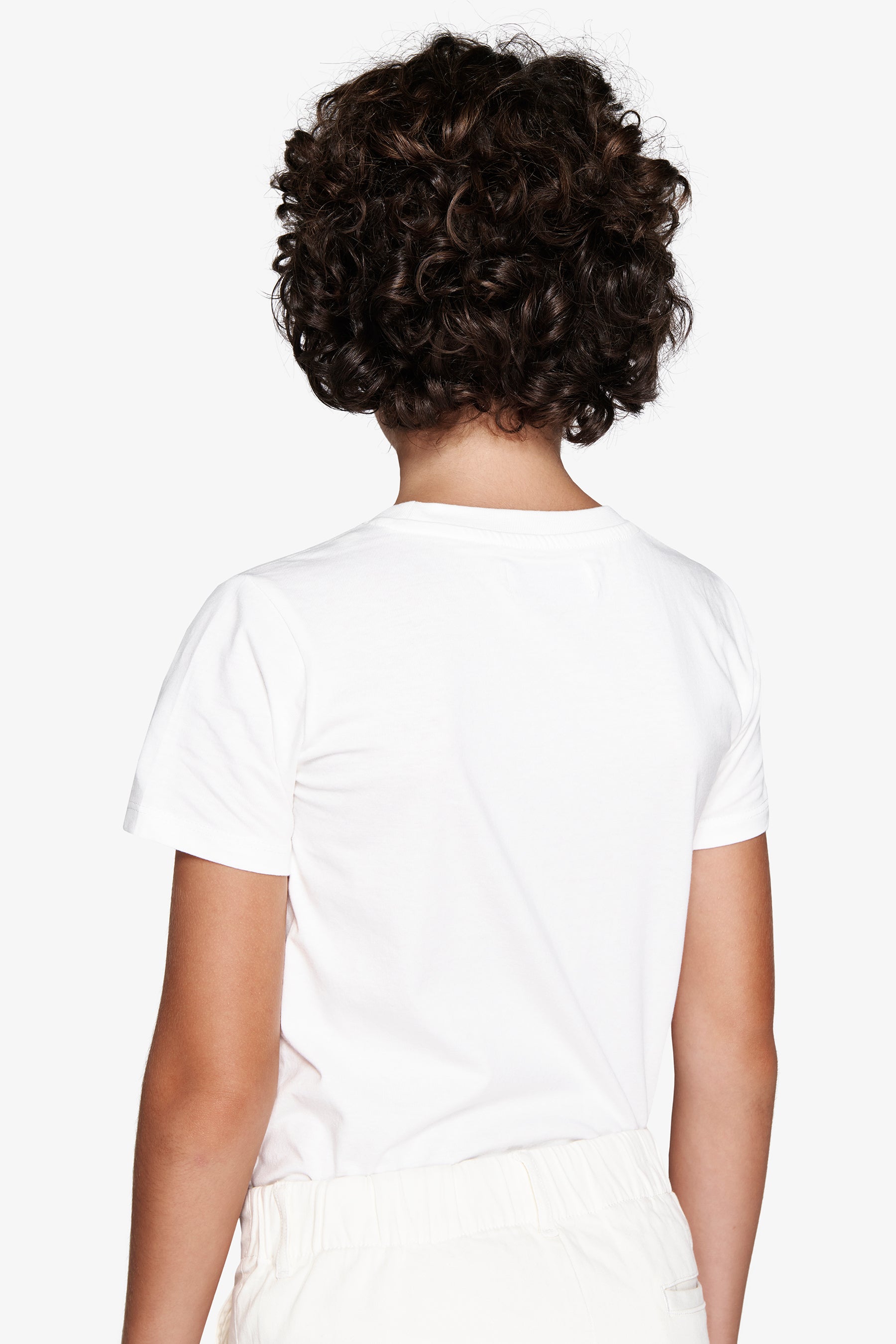KIDS Off-white basic t-shirt with pocket