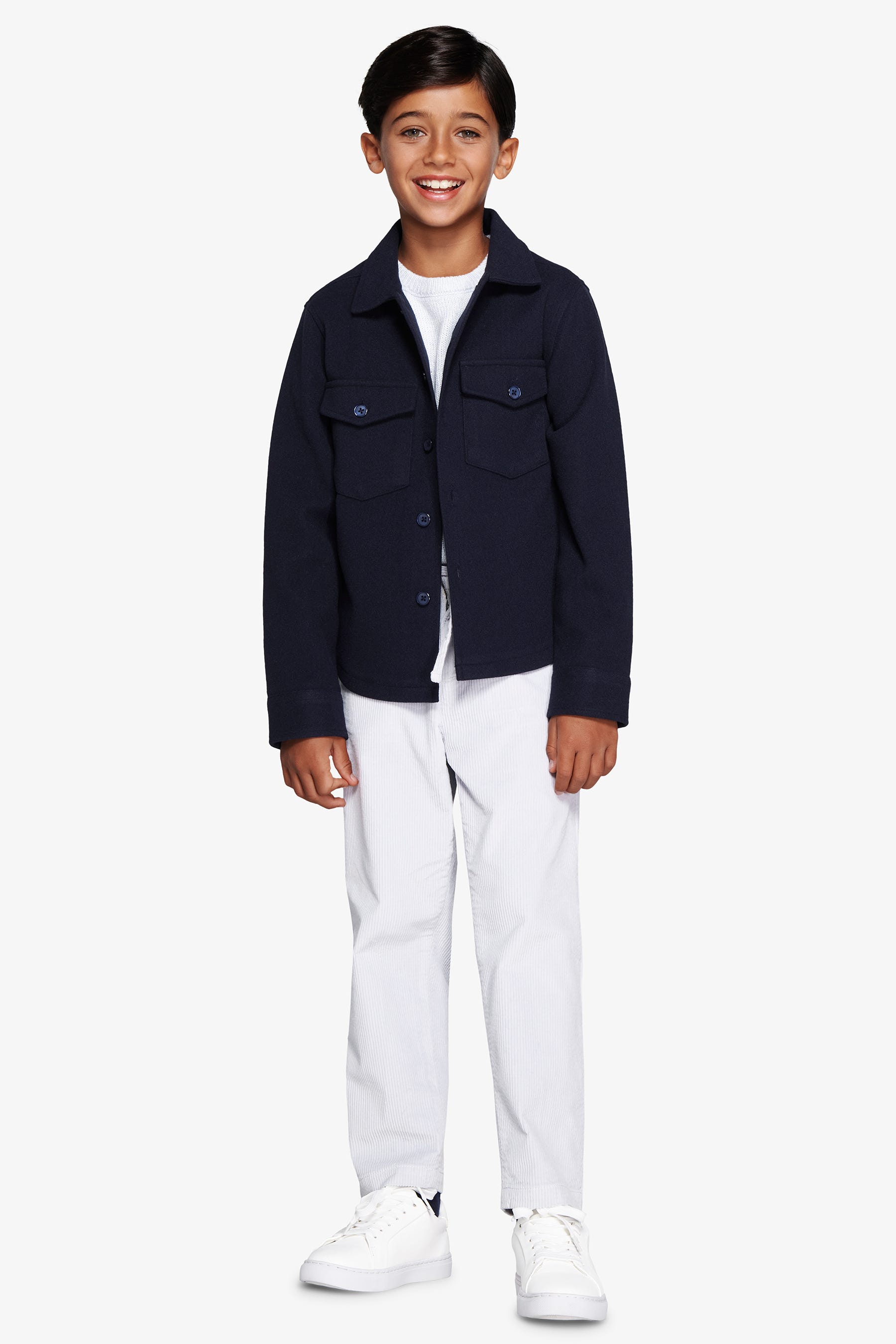 Overshirt effetto flanella blu Kids-Dan John