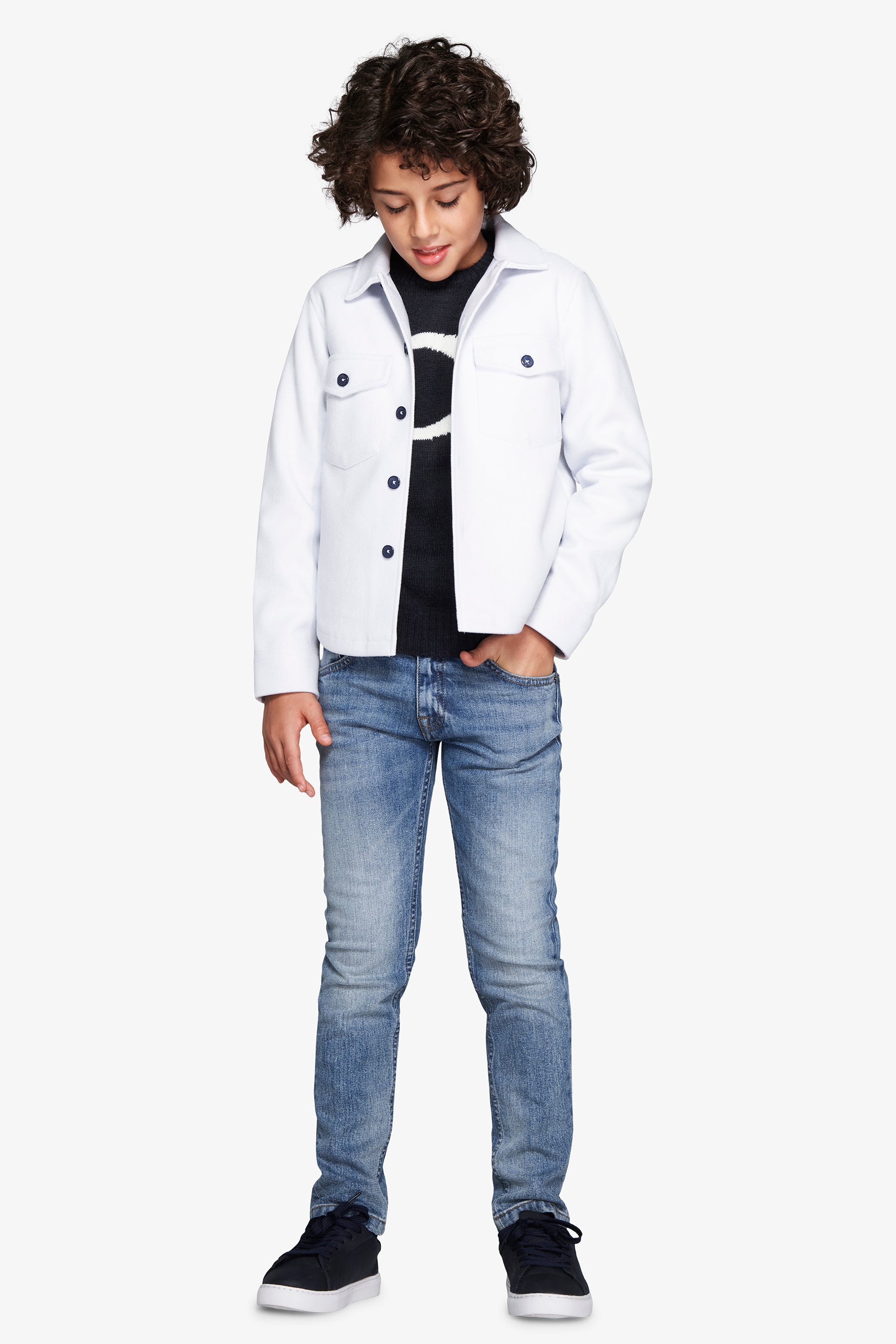 KIDS Light blue flannel effect overshirt