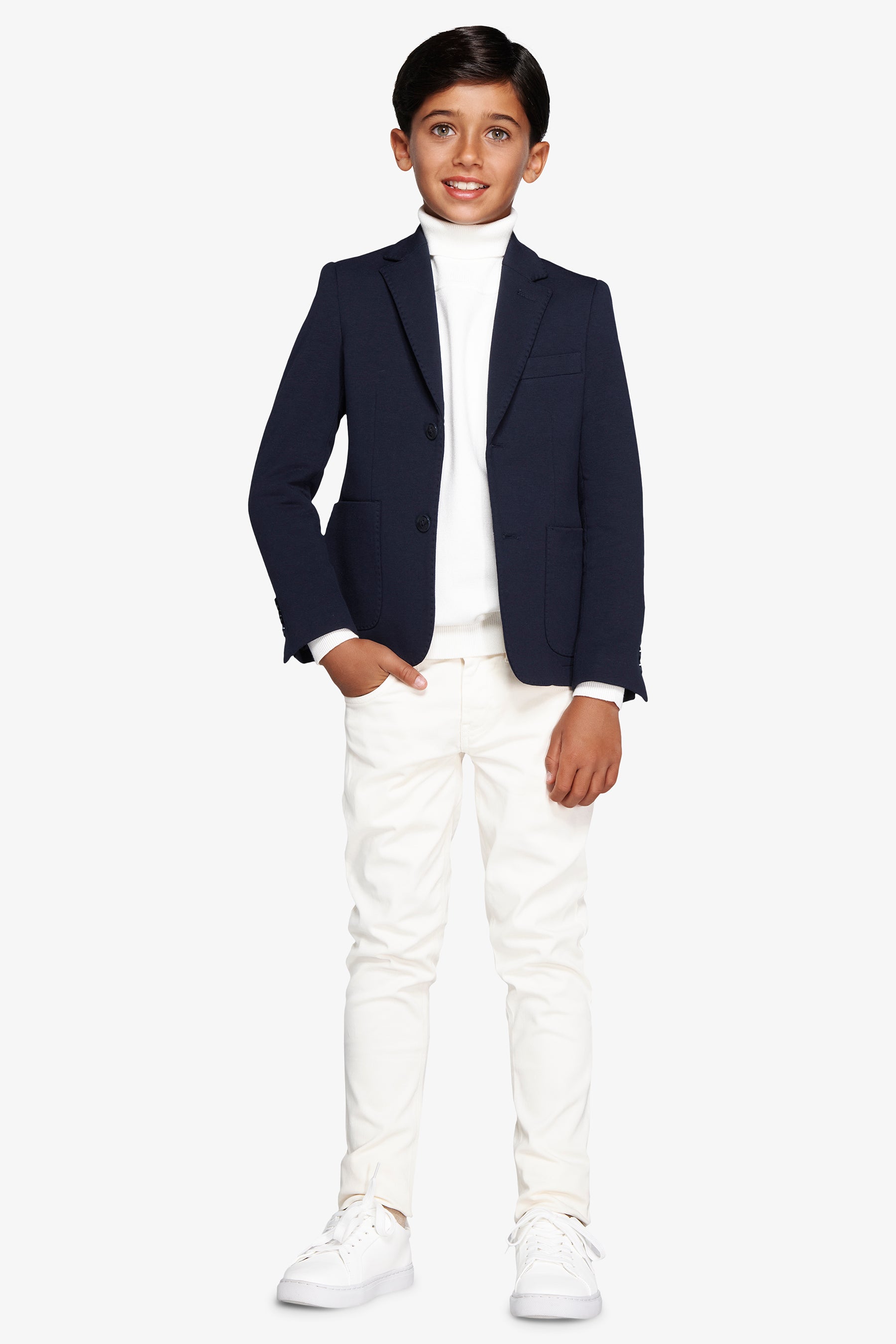 Giacca in jersey blu Kids