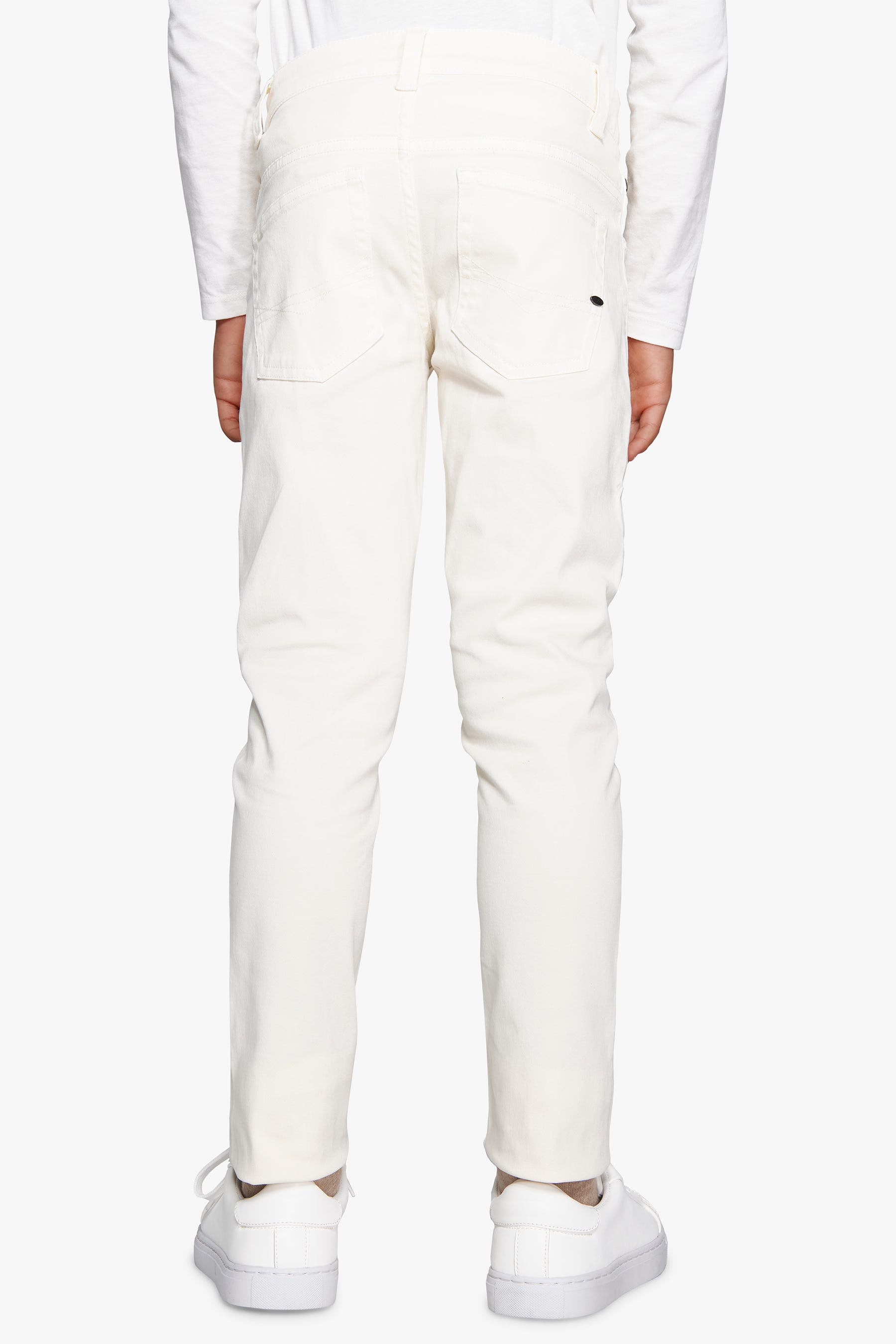 Pantaloni 5 tasche panna Kids-Dan John