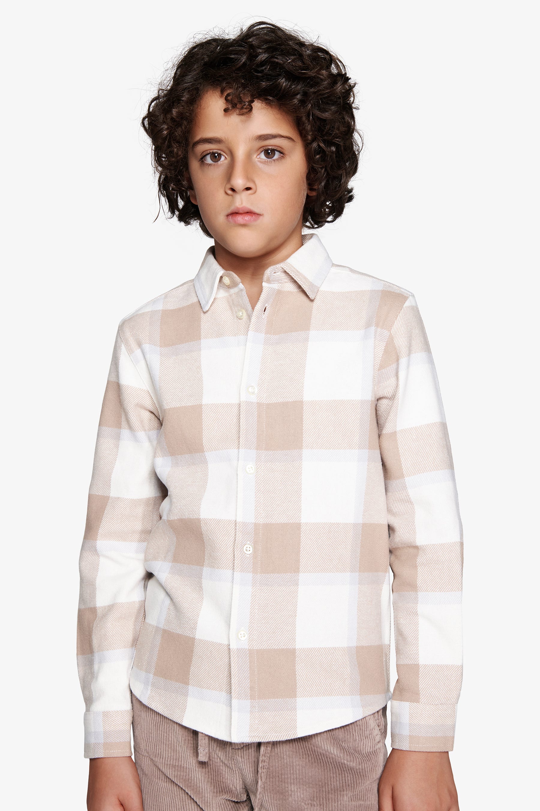 Camicia check panna Kids-Dan John