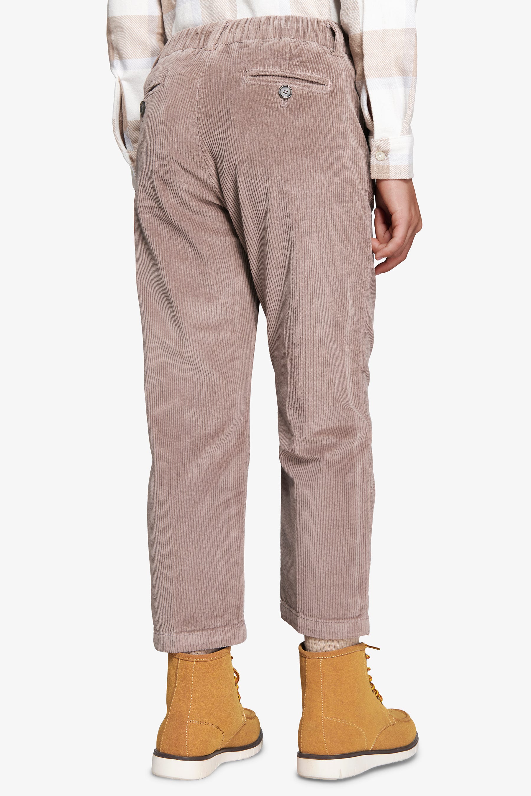 Pantaloni velluto tortora Kids-Dan John