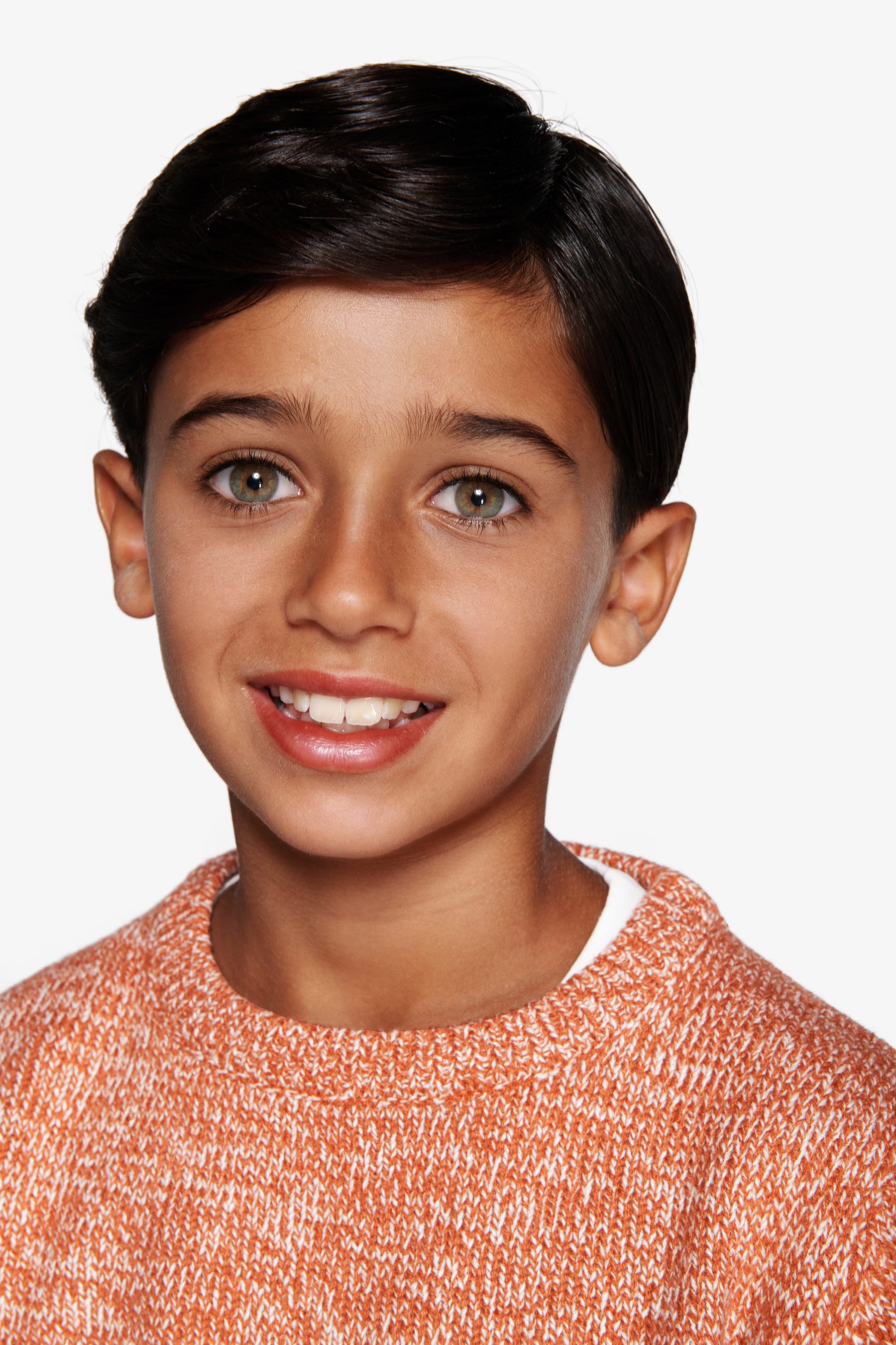 Maglia girocollo mouline' arancio Kids-Dan John