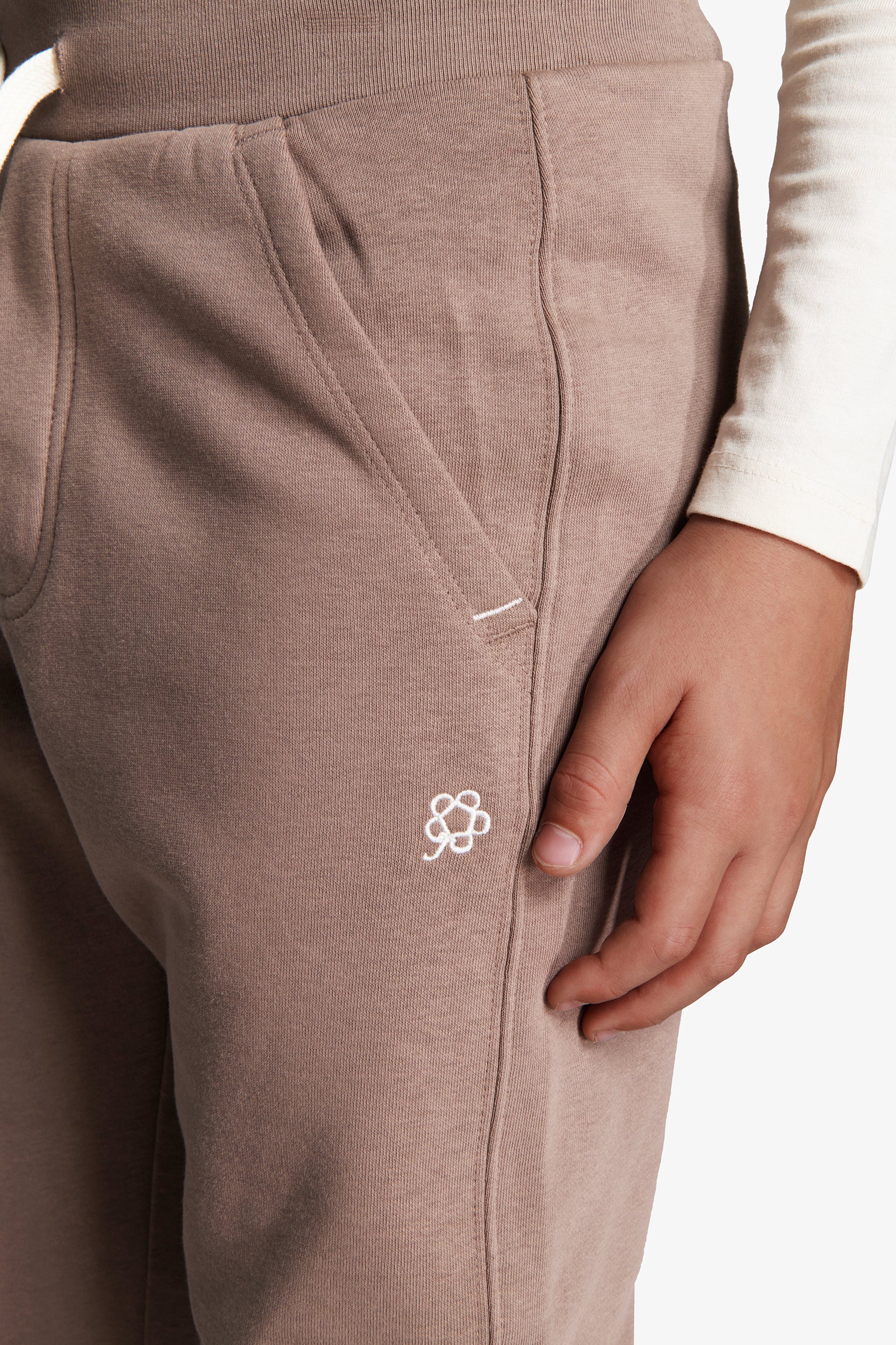 Pantaloni felpa basic tortora Kids