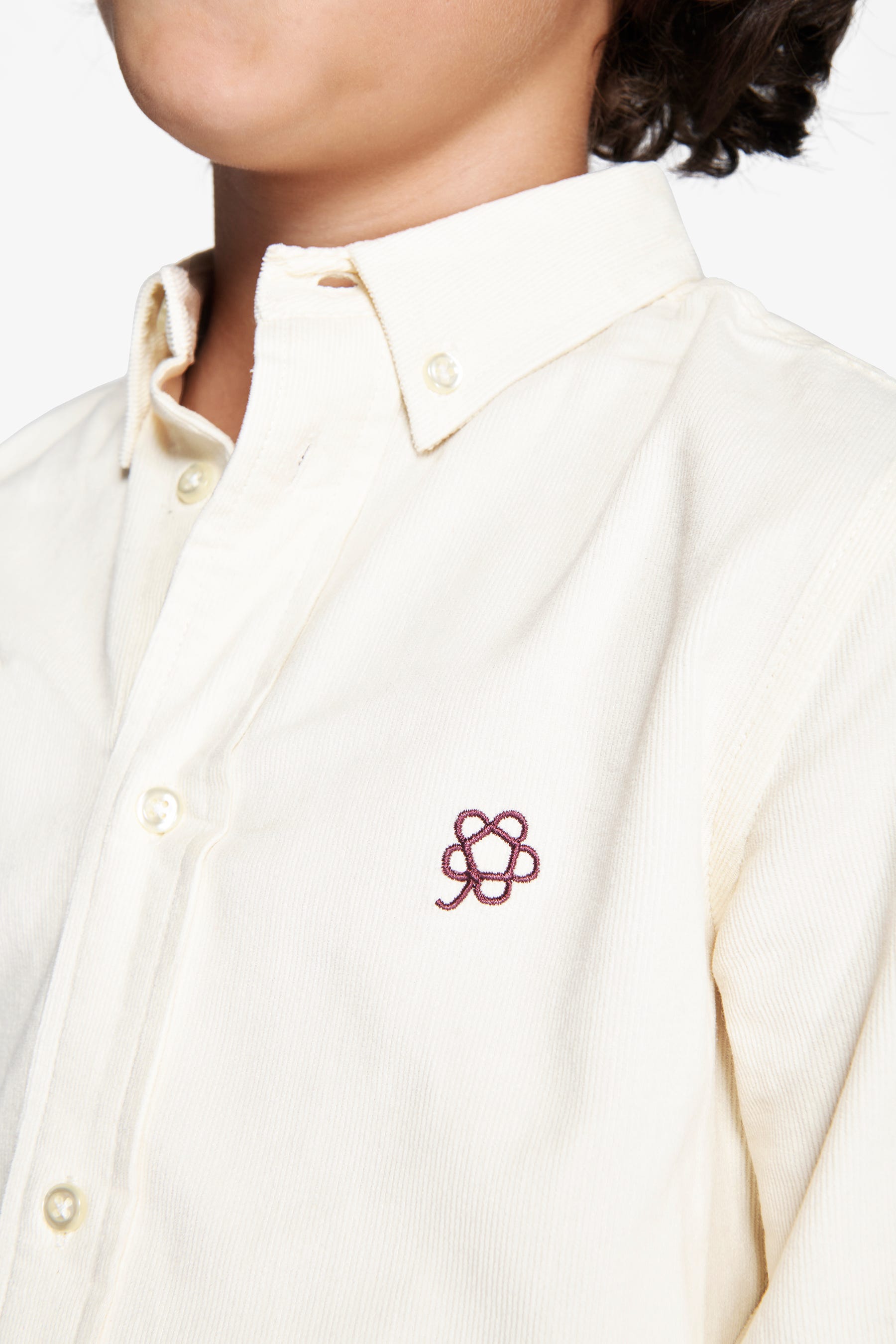 Camicia velluto panna Kids-Dan John