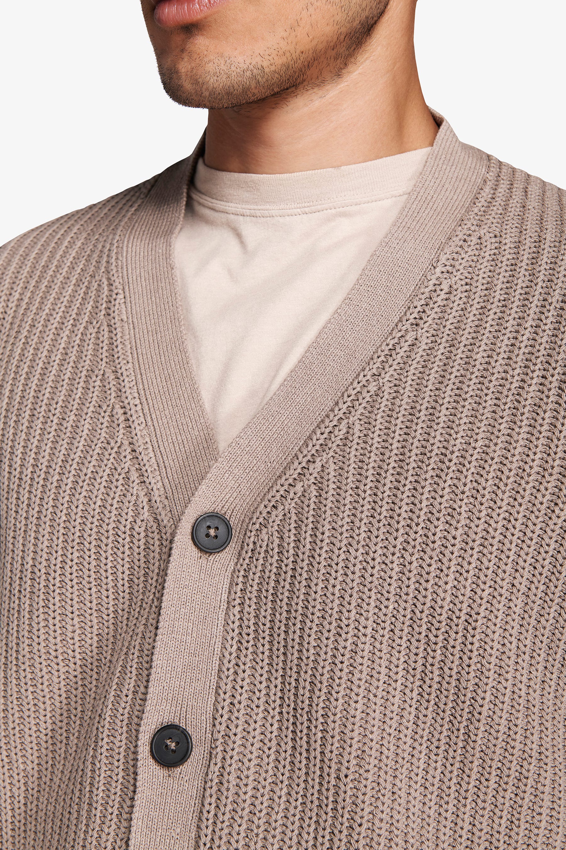 Cardigan costa inglese tortora-Dan John
